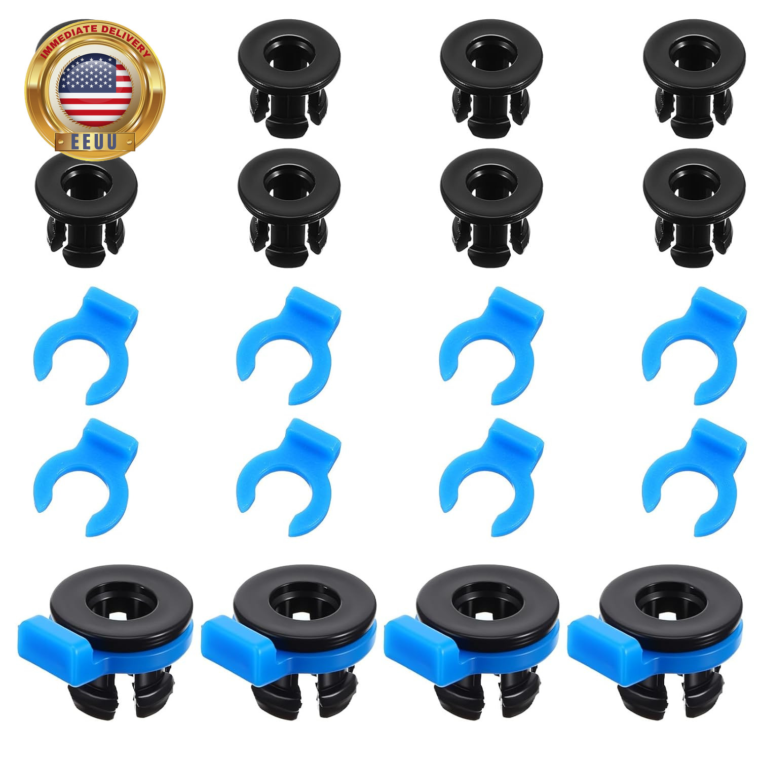 20Pcs Bowden Tube Coupler Collet Clamp Clip Bowden Collet and Clip Set Od 4Mm Co