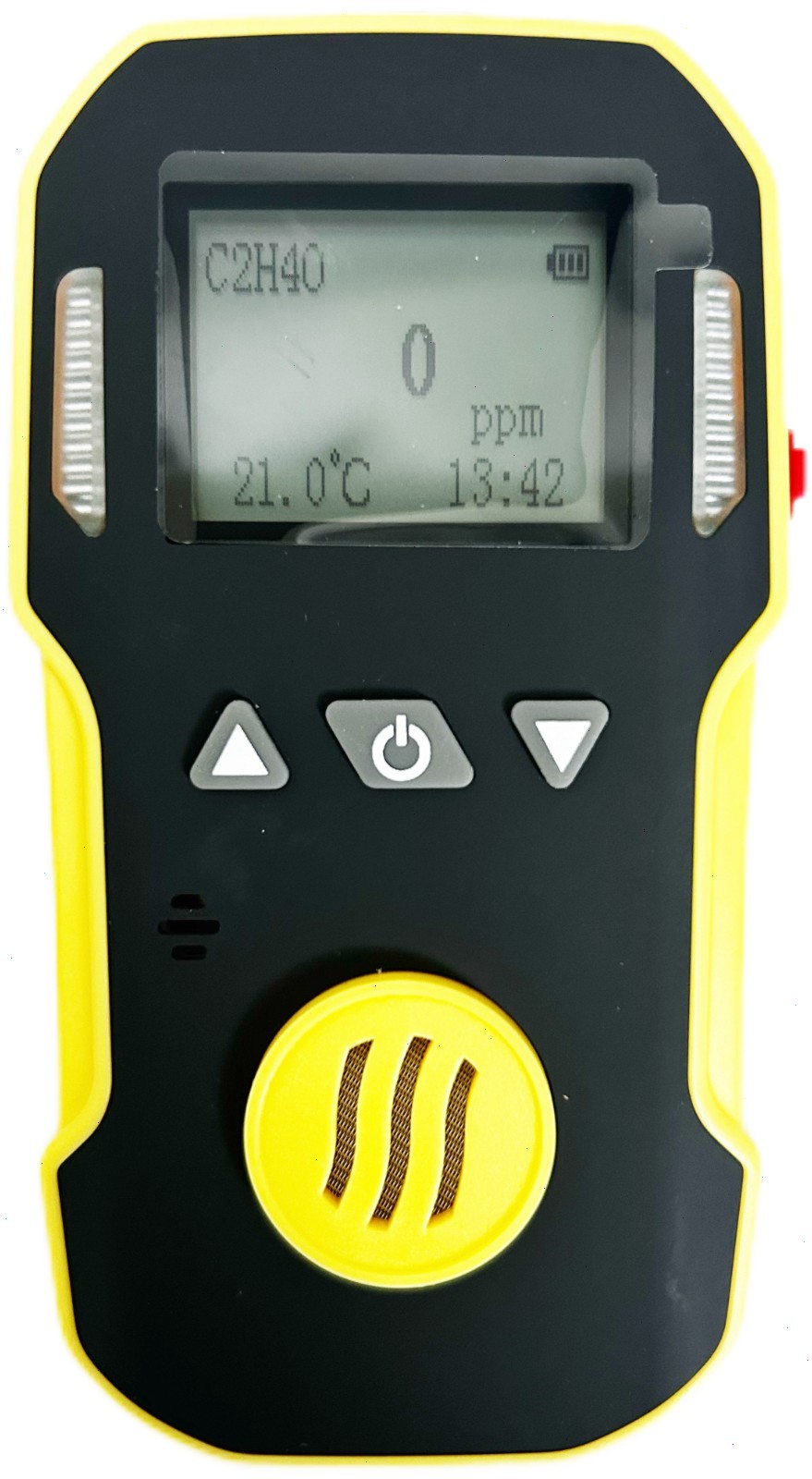 Portable C2H4O Gas Detector with Low Battery Indication Triple Alarm 0-100ppm