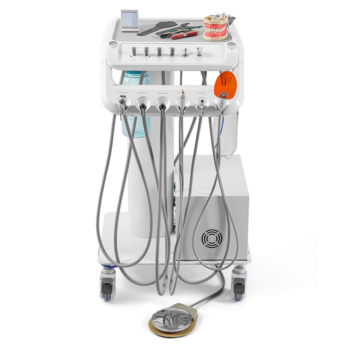 Portable Dental Delivery Unit Air Compressor Suction Unit 4 Holes /Handpiece Kit