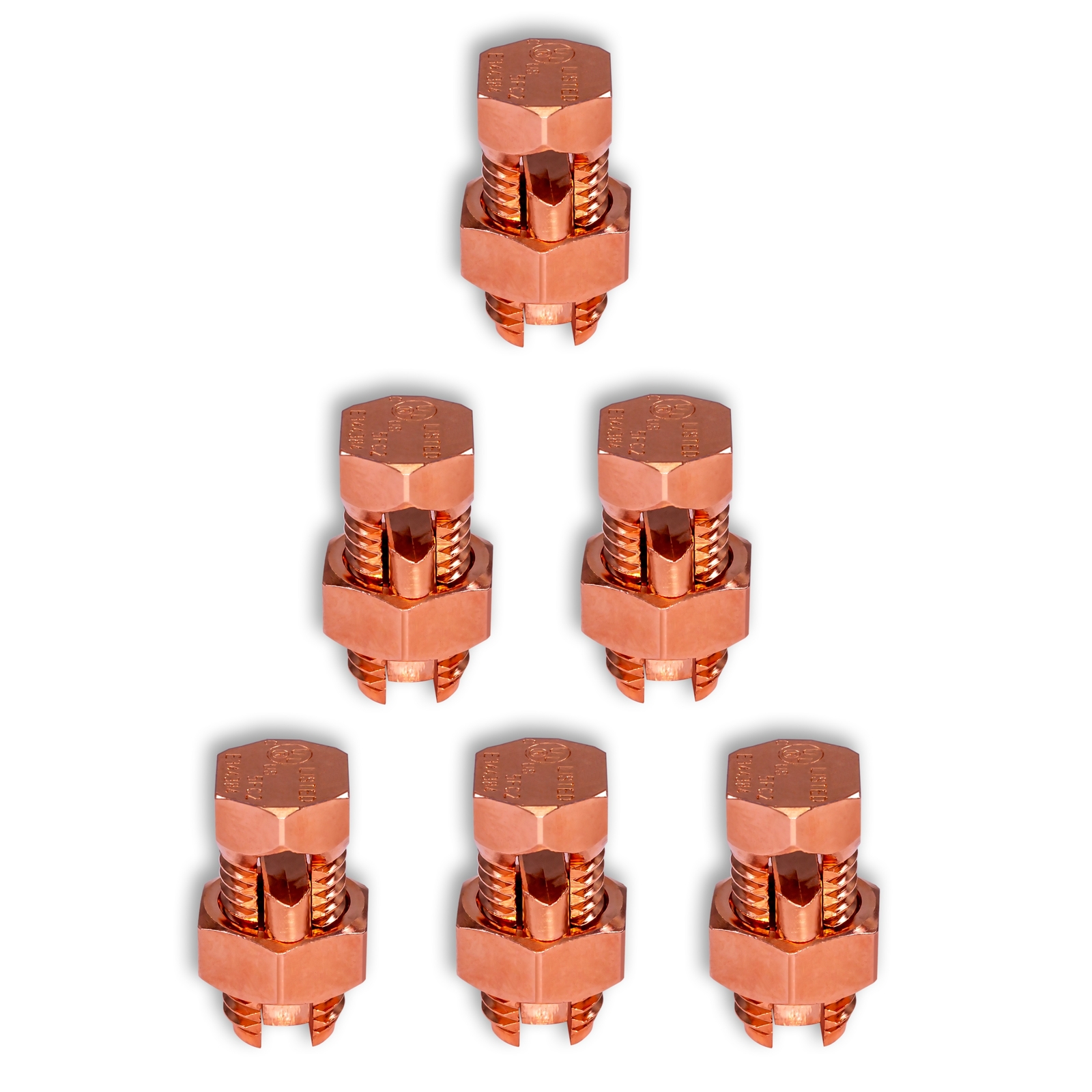 SatelliteSale UL-Listed High Strength Brass Grounding Split Bolt Connectors