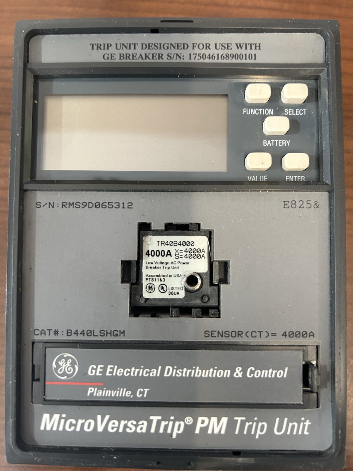 GE Micro Versa Trip PM Trip Unit B440LSHGM