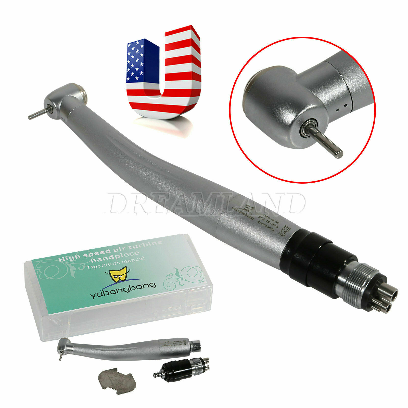 Dental High Speed Handpiece for NSK and 4-Hole Quick Coupler YBNKM