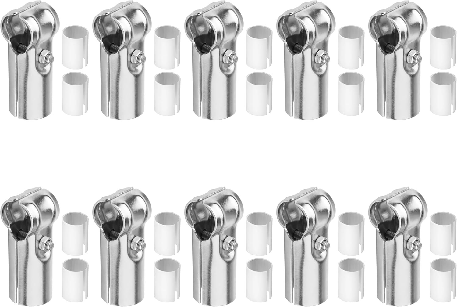 10 Sets T Pipe Connector, Fits 3/4″ EMT Conduit with PE Adapter Shims | Tee Clam