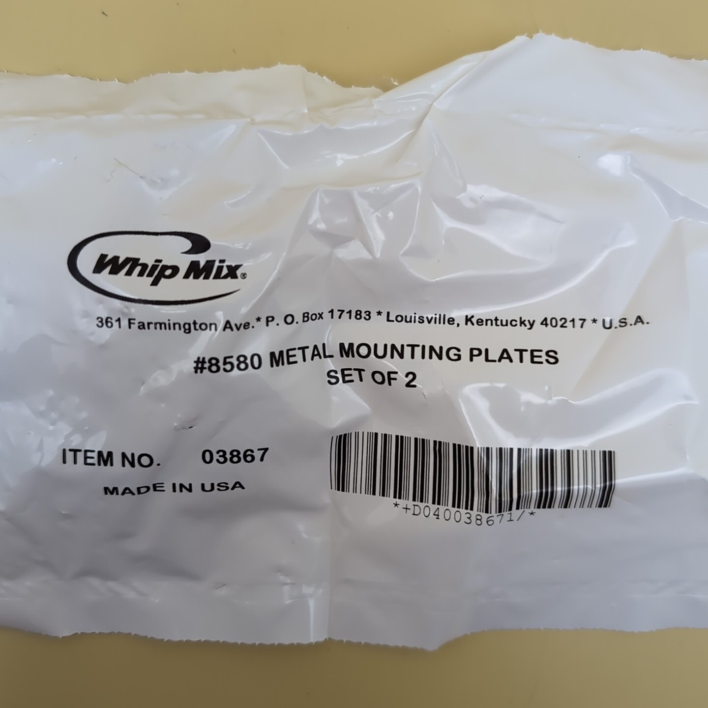 SET OF 2: BRAND NEW Whip Mix 8580 Dental Articulator Metal Mounting Plates 03867