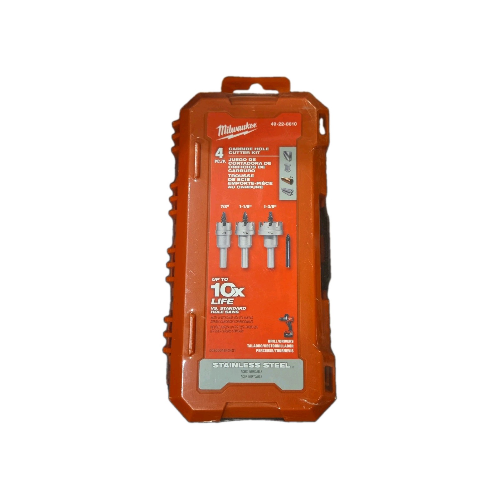Milwaukee One-Piece Carbide Hole Cutter Set 49-22-8610 *New* (WMP018812)