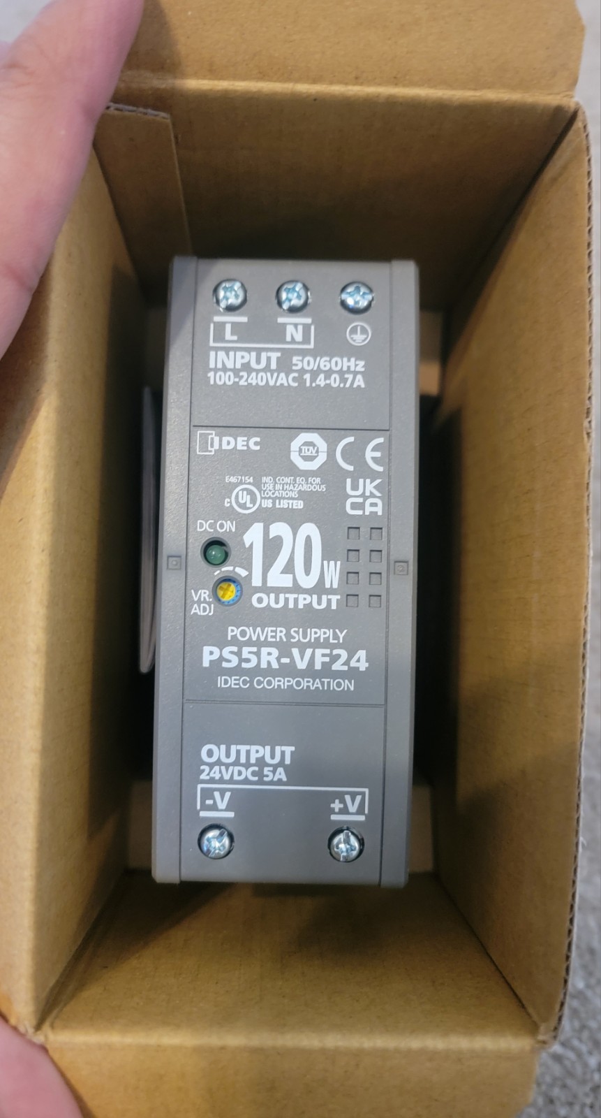IDEC PS5R-VF24 / PS5RVF24 POWER SUPPLY 120W 24VDC ELECTRICAL EQUIPMENT-NEW-