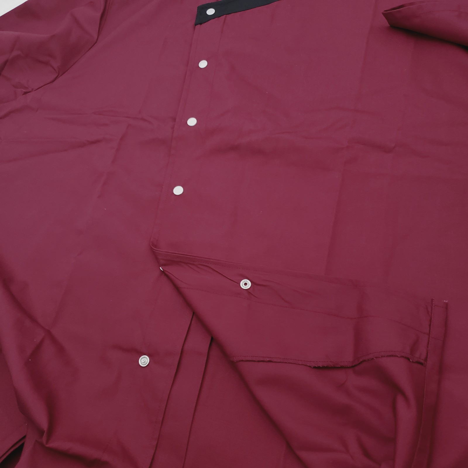 Happy Chef Professional Coat Men’s 2XLBurgundy / Black Short sleeve Snap
