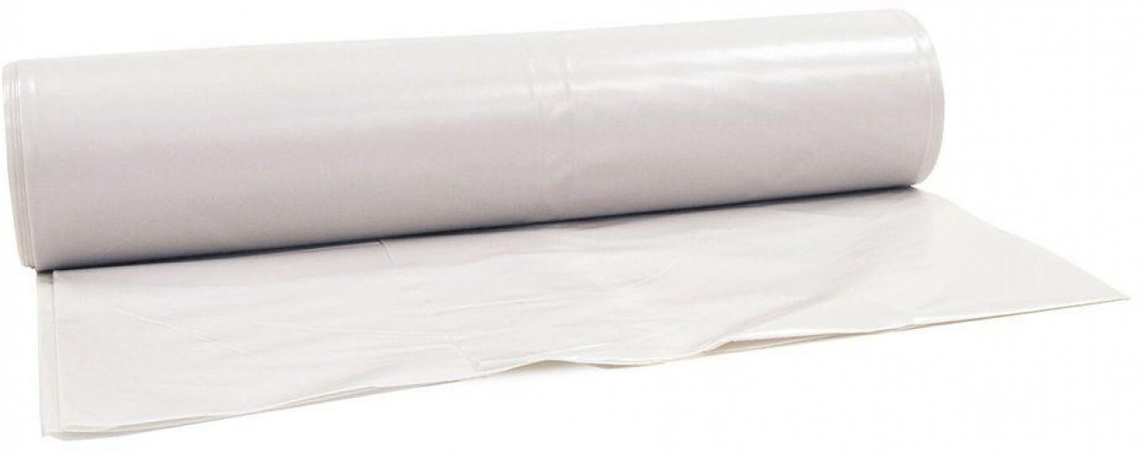 Plastic Sheeting Roll EXTRA HEAVY DUTY 12 ft x 100 ft White Clear Opaque 6 mil