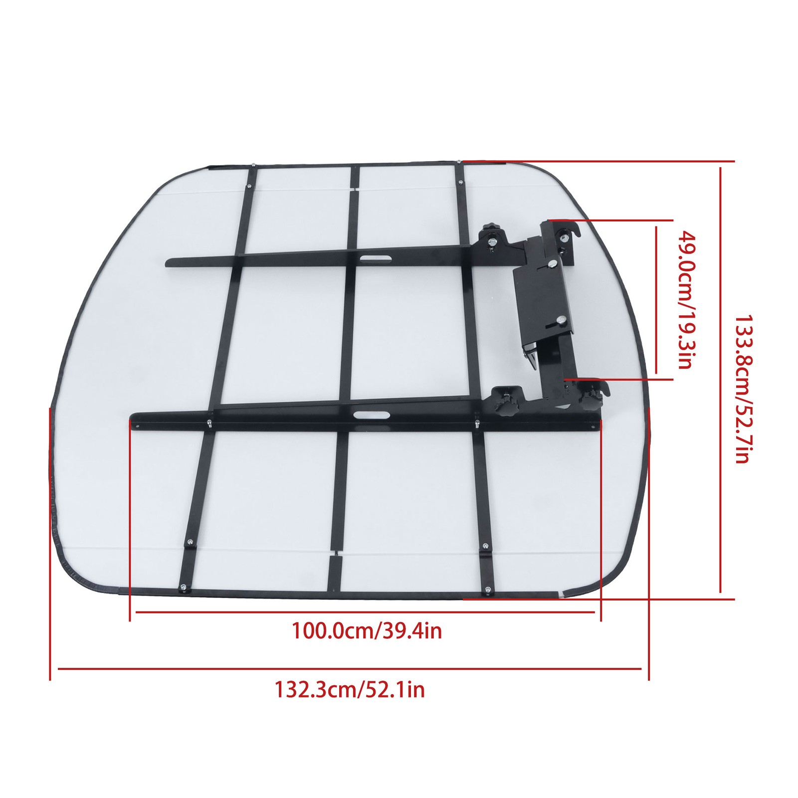 2″ x 2″ or 2″ x 3″ ROPS Tuff Top Tractor Canopy 52″ X 52″ White For John Deere