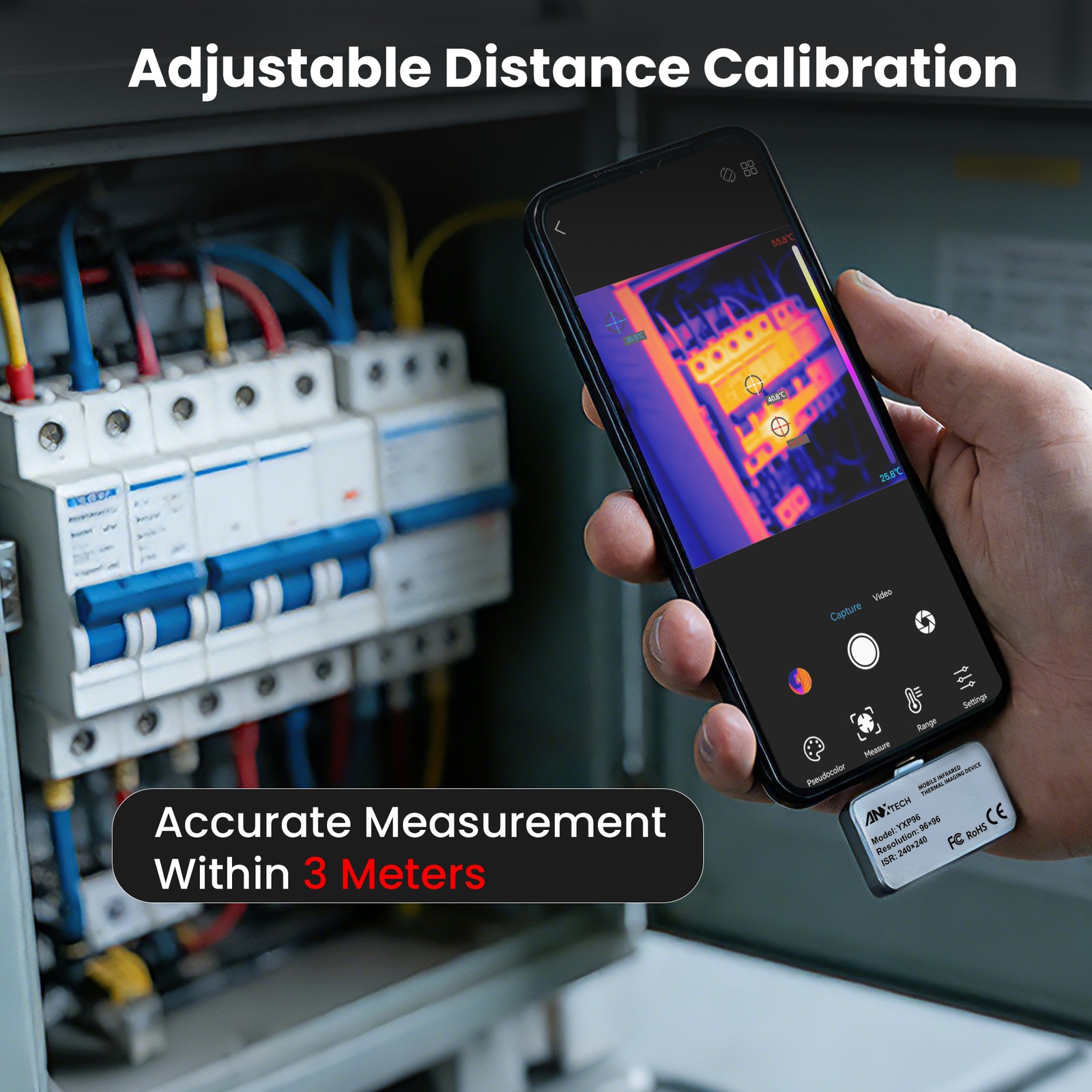 ANXTECH Infrared Thermal Imaging Camera 240*240 ISR Resolution for Android