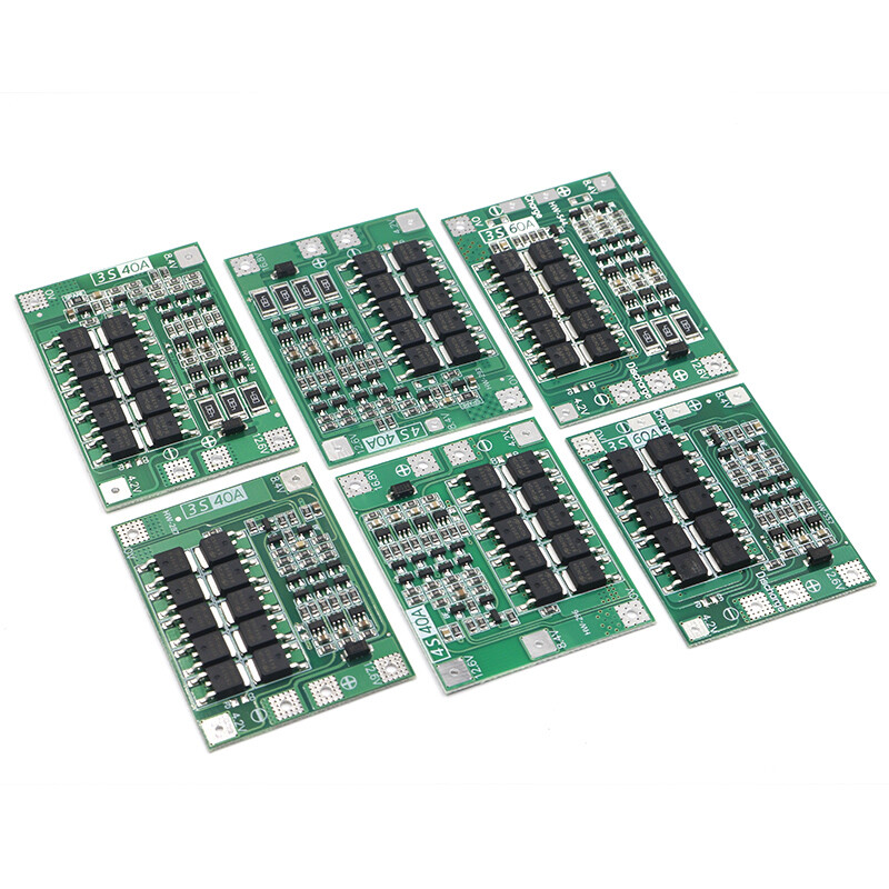 Li-ion Lithium Battery 18650 Charger BMS Protection Board Module 3S 4S, 40A 60A