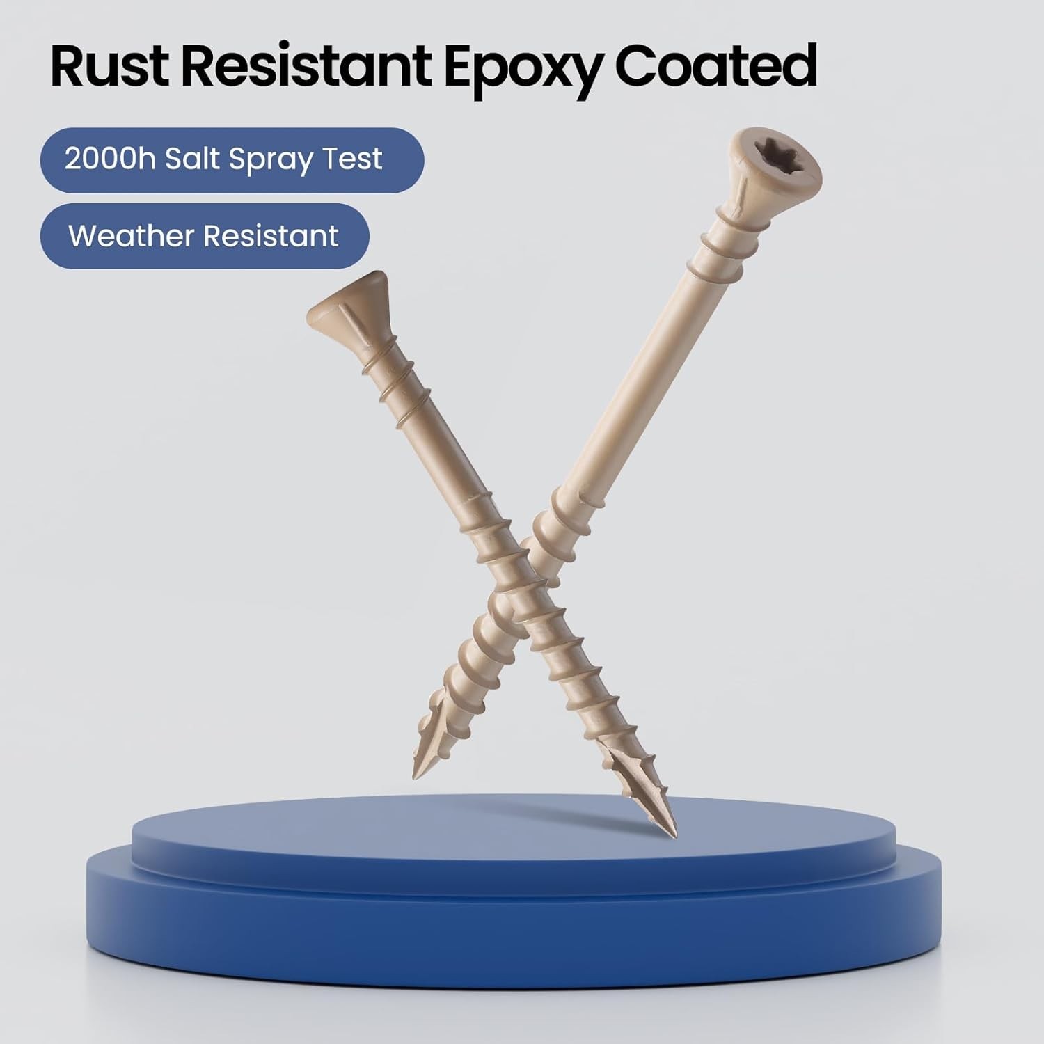 Deck Screws 3 Inch Exterior Wood Screws Flat Head Torx Drive Rust Resistant E…