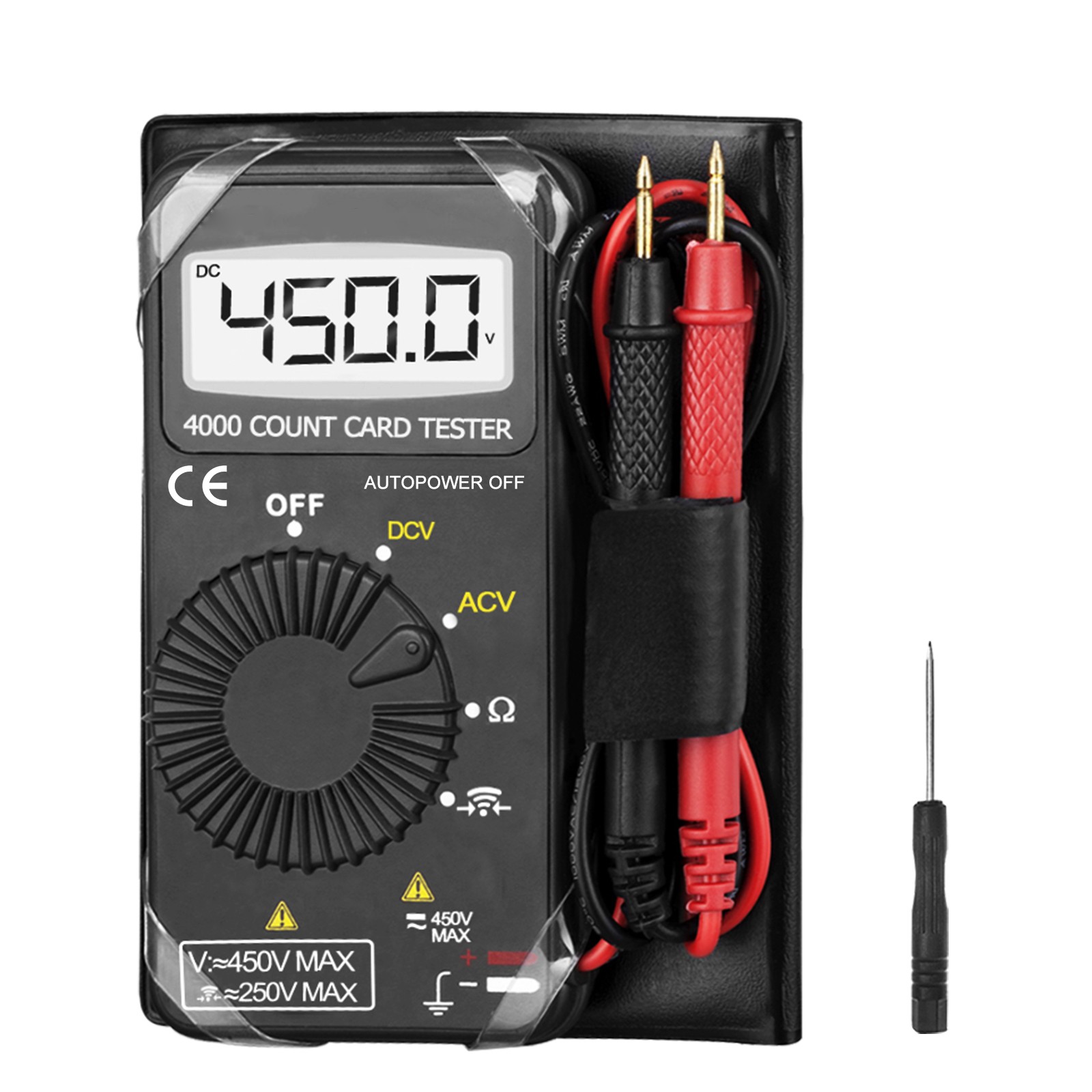 LCD Digital MULTIMETER AC DC Volt Voltmeter Ohmmeter Mini Tester Leads Meter