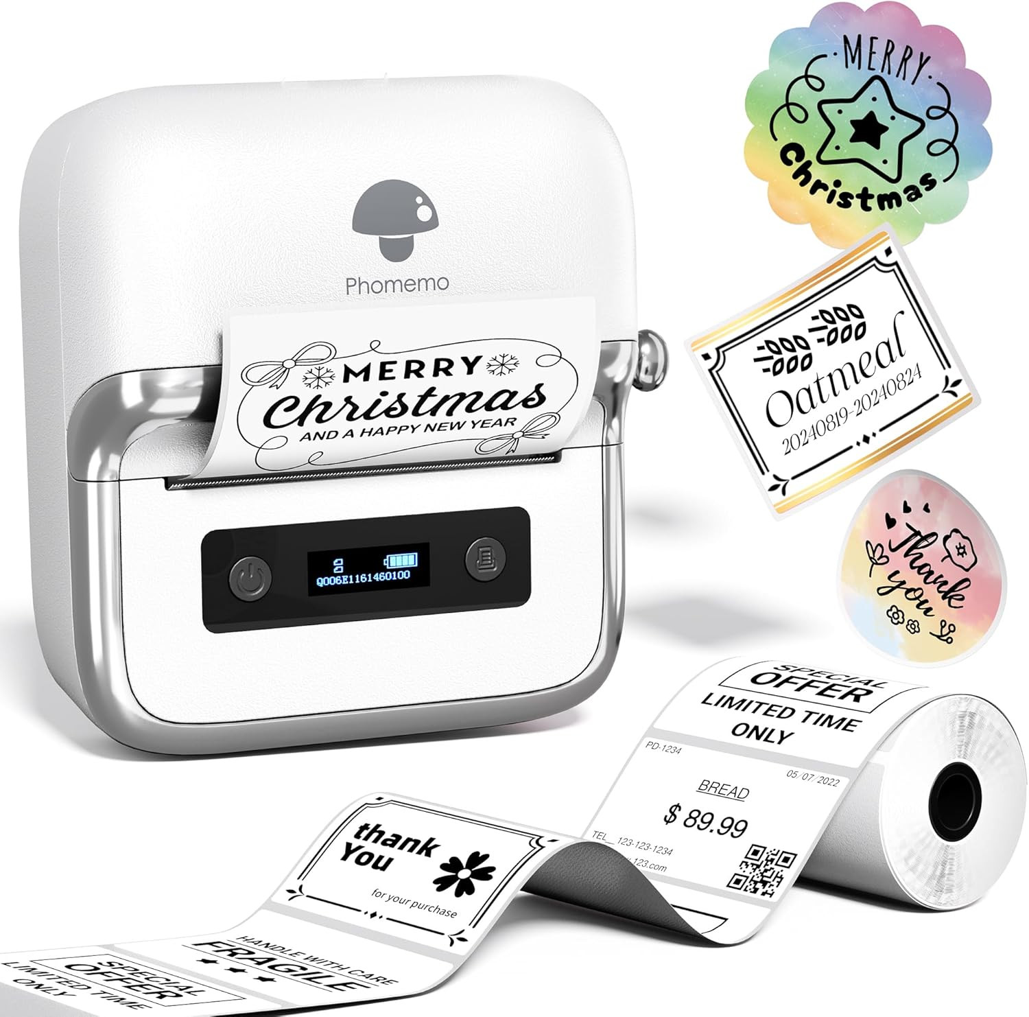 M250 3 Inch Label Maker Machine with Tape | Label Printer for Address