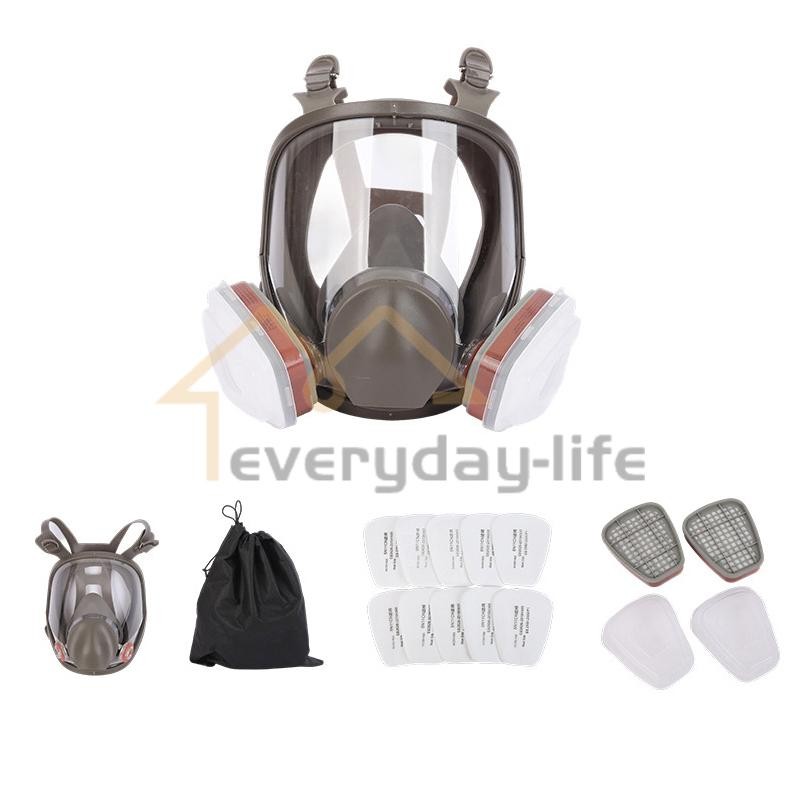 Full Face Gas Mask Painting Spraying Respirator w/Filters Set for 6800 Facepiece