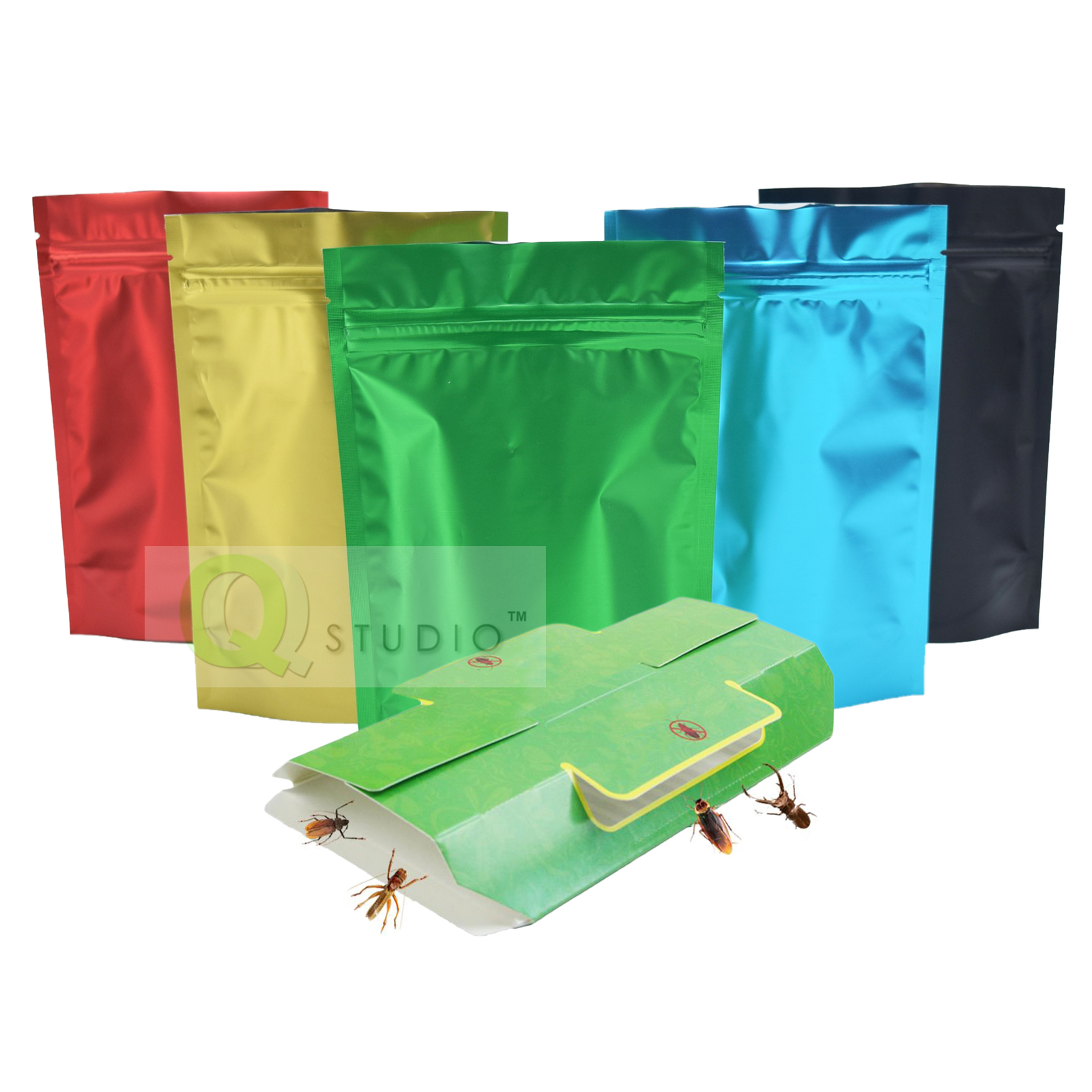 Zip Seal Packaging Bags, Stand Up Mylar Smell Proof Foil Storage Pouches 100/pk