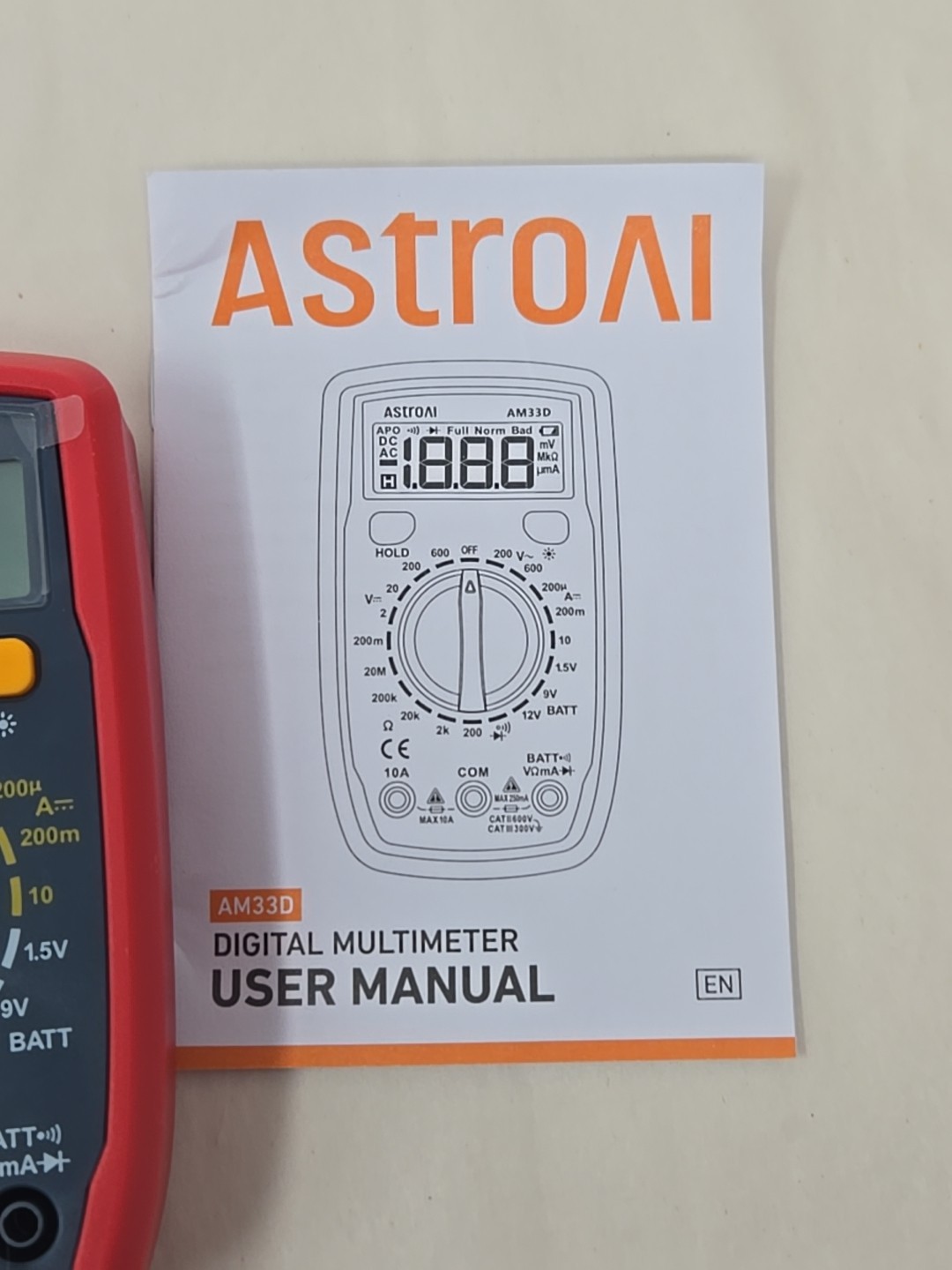 Astro AI AM33D Digital Multimeter 2000 Counts