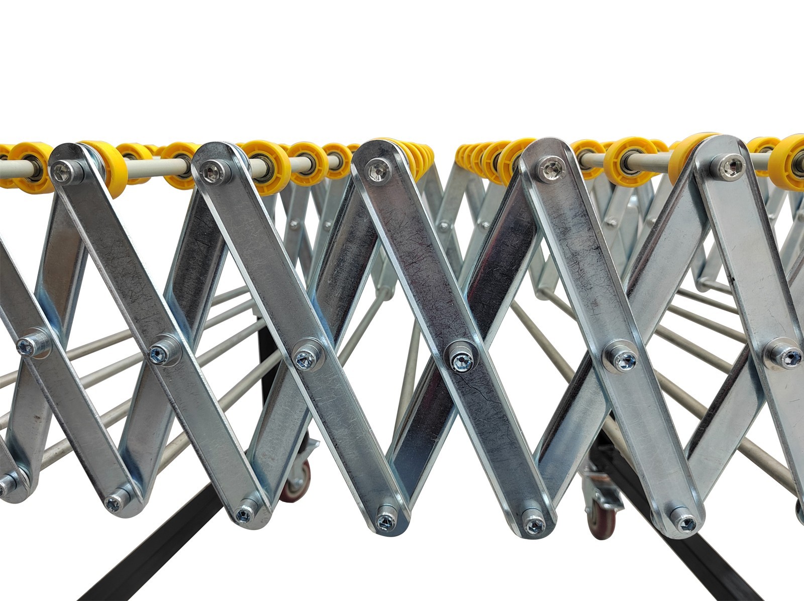 Folding Conveyor 5.1-19.66ft Length Unpowered Roller Conveyors 23.6″ Width