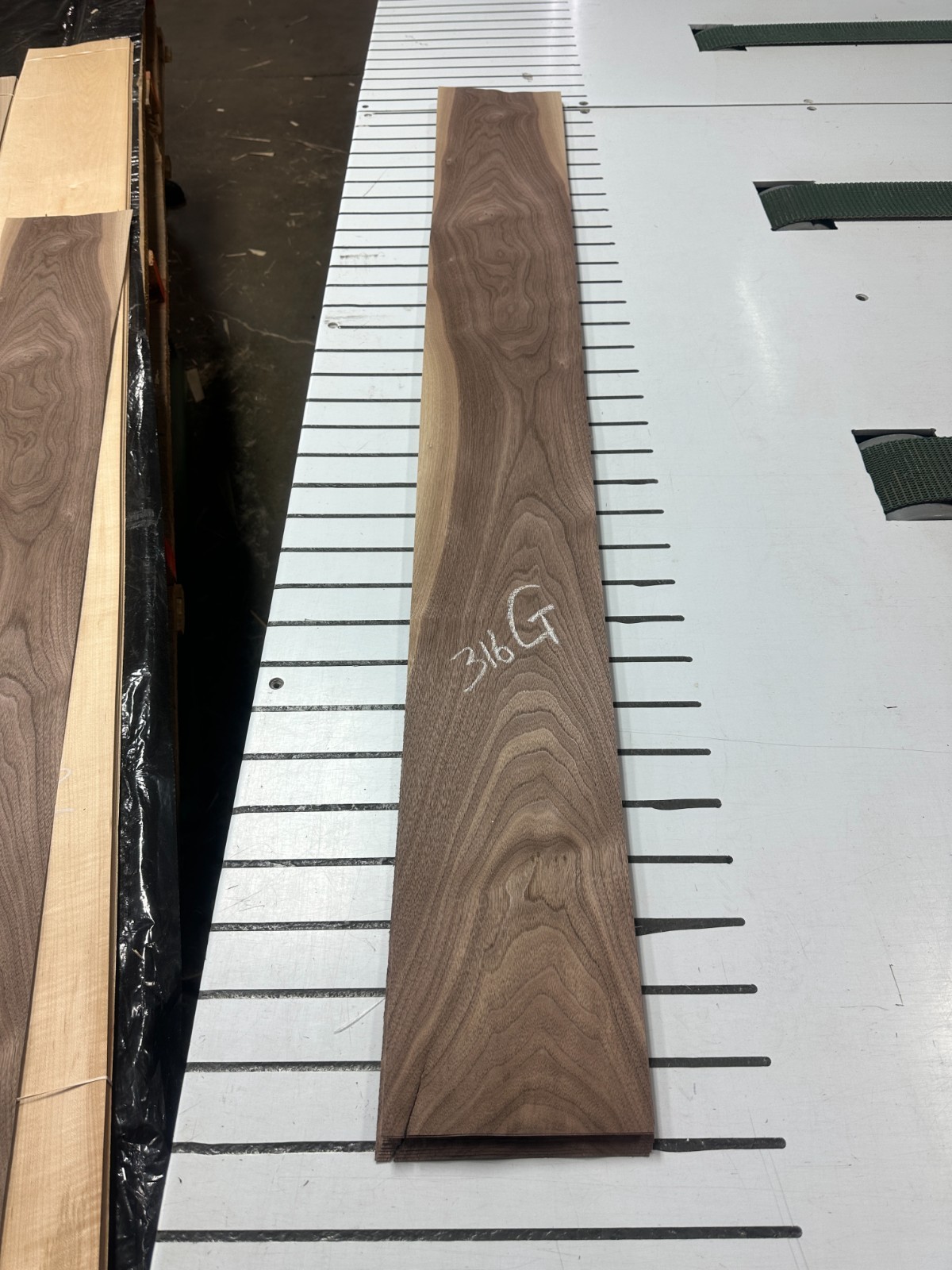 Walnut Raw Wood Veneer 2 sheets 63» x 7» 316G
