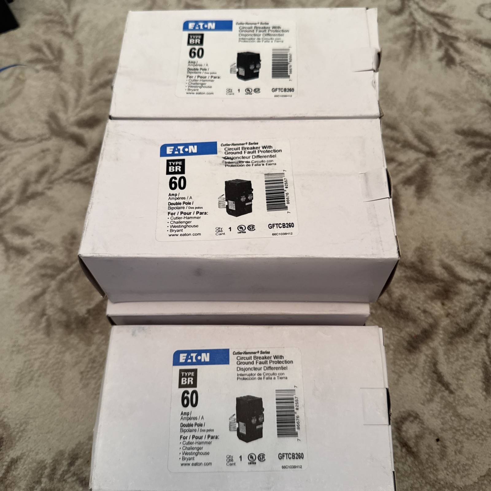 Eaton Cutler Hammer GFTCB260 60A 2-Pole