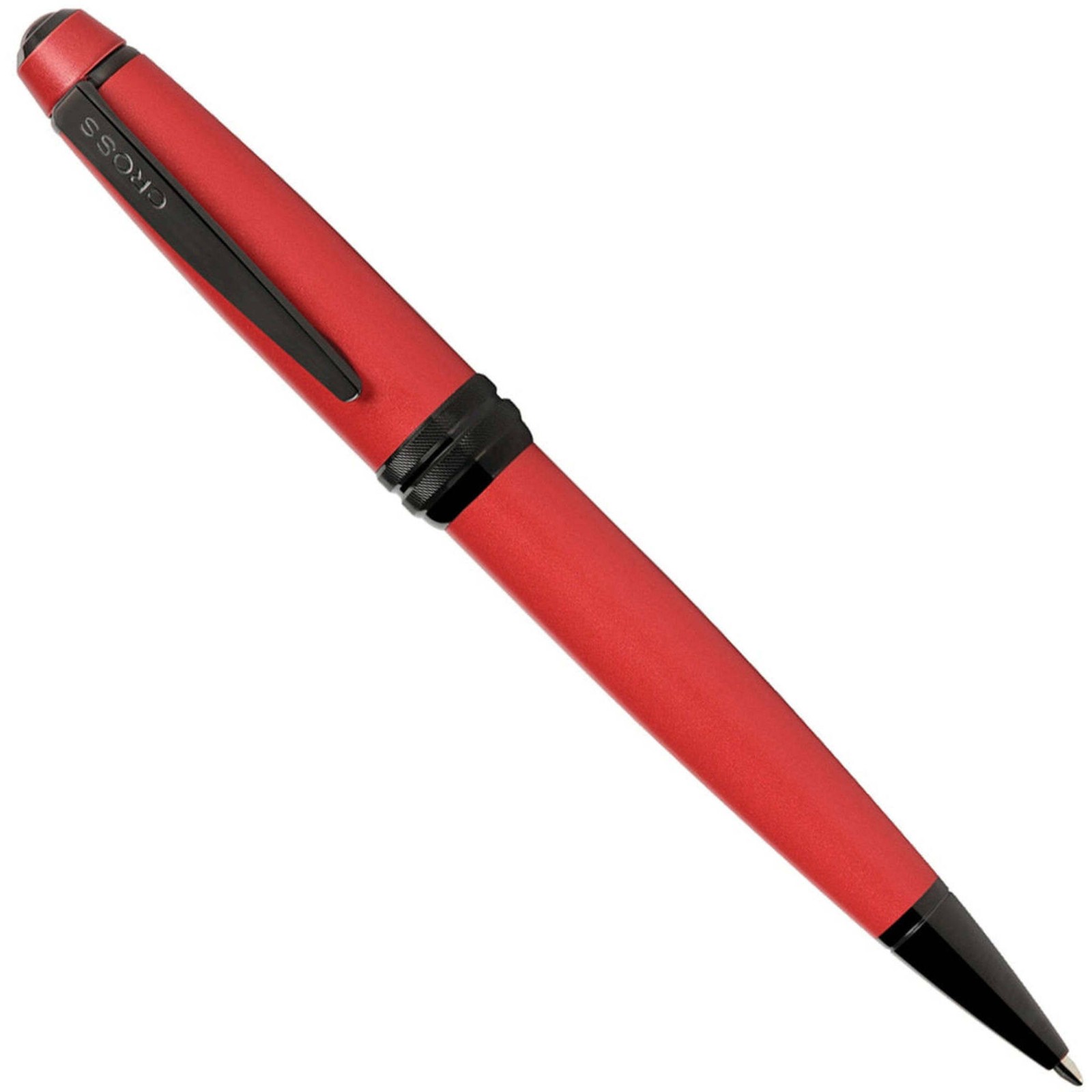 Cross Ballpoint Pen Bailey Matte Red Lacquer Finish Metal Body AT0452-21