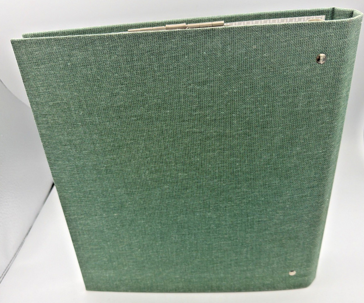 1991 Mead Canvasbacks Binder Teal Cotton Canvas + Slim Notebook SPACEMAKER Denim