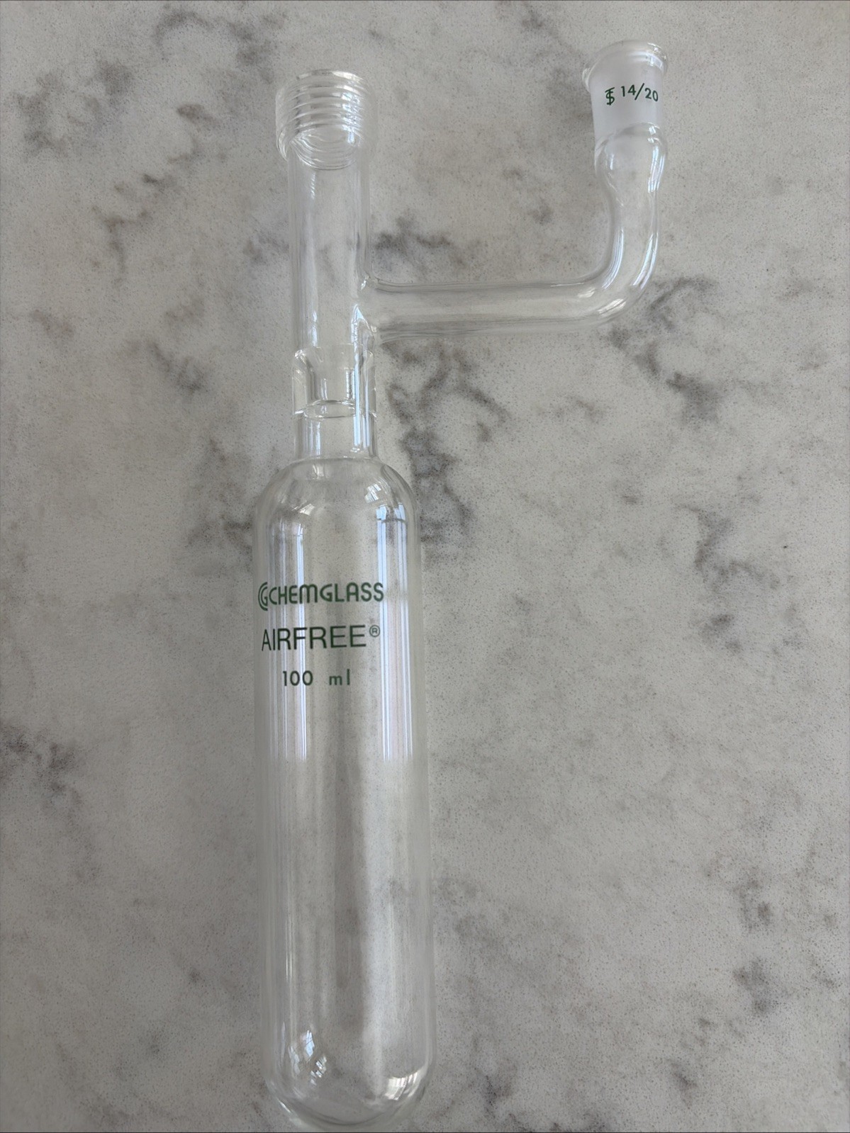 ChemGlass AF-0523-03, 100mL Tube, Storage, 14/20 Outer Joint, Airfree, Schlenk