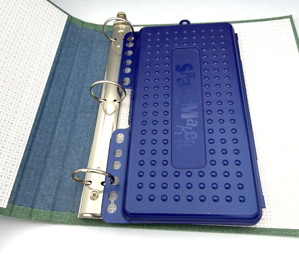 1991 Mead Canvasbacks Binder Teal Cotton Canvas + Slim Notebook SPACEMAKER Denim