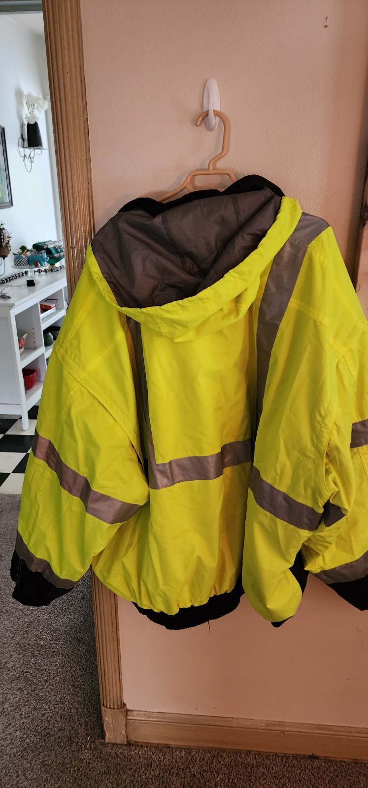 Occunomix 3 in 1 INDUSTRIAL WORK COAT SIZE 6 XL ZIP OUT Jacket & Vest NEON