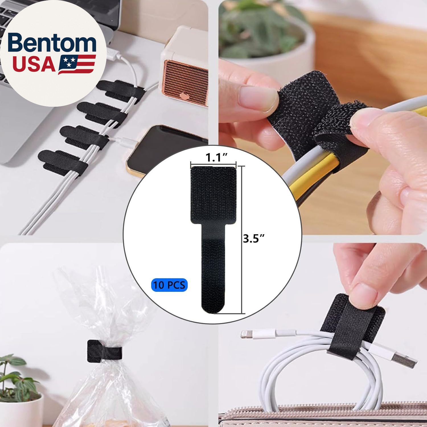 327 PCS Cable Management Kit 4 Cable Cable Sleeves,65 Cable Clips with 13Cord Ho