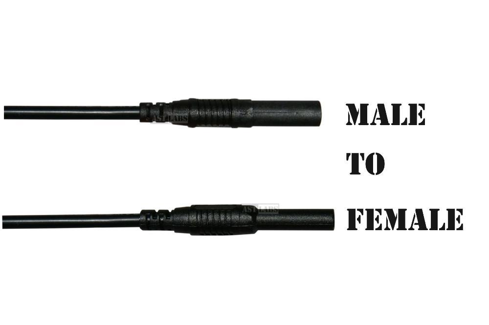 Test Lead Extension SILICONE Banana Plug Male to Female 13 AWG 6.5 ft (#992-004)