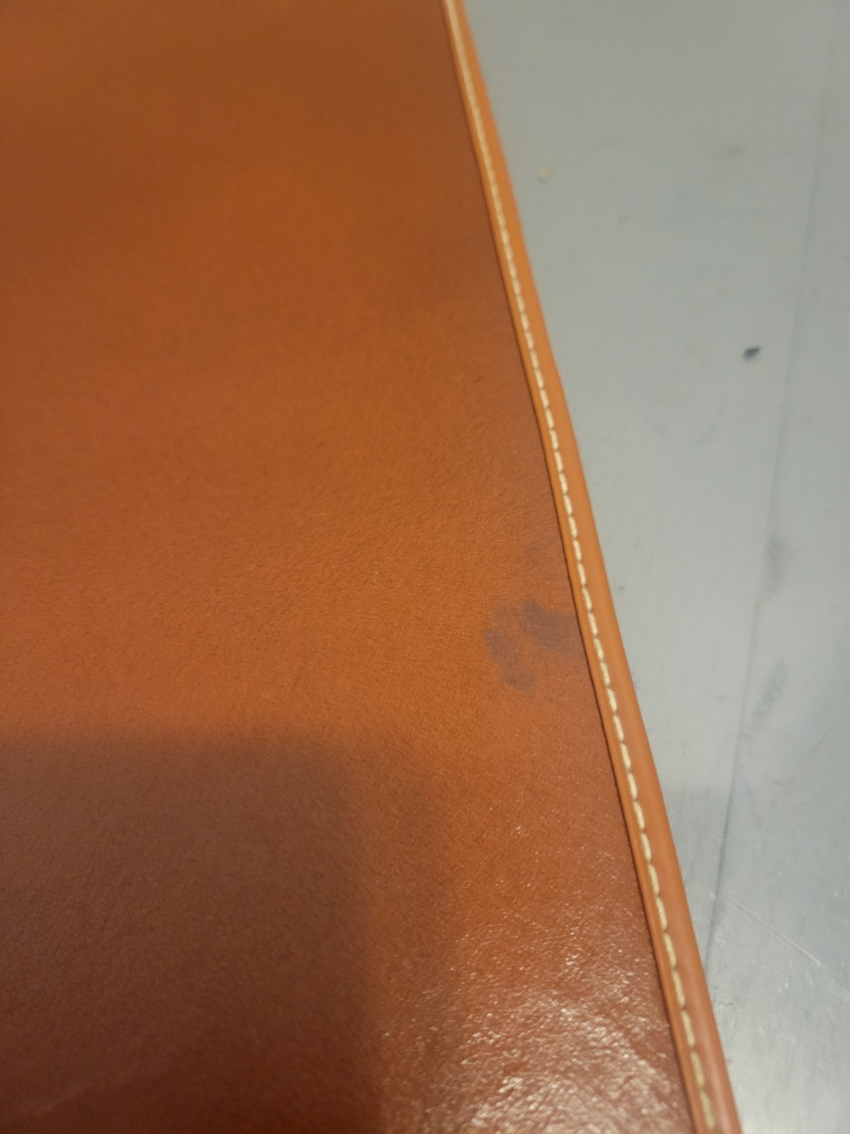 Vintage Brown Leather Split Cowhide Portfolio Organizer Case Zips Conmar