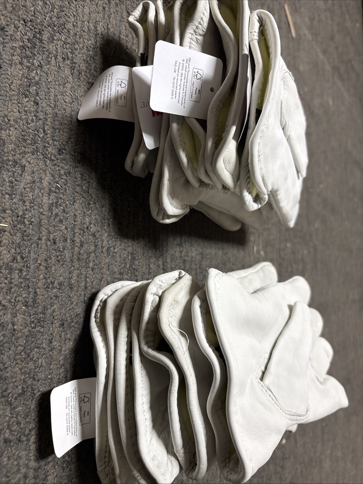 3m MPLX Thinsulate Work Gloves. Safety cuff, Leather Palm, Large (Pair Of 6)