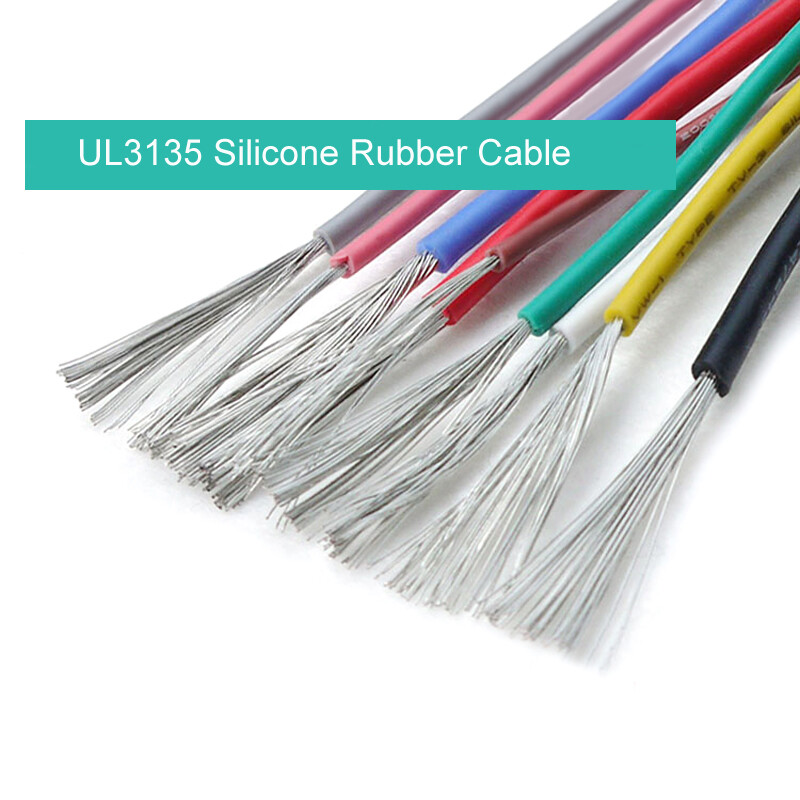 Black/Blue/Green/Red/White/Yellow/Brown 7Color UL3135 16AWG Silicone Rubber Wire