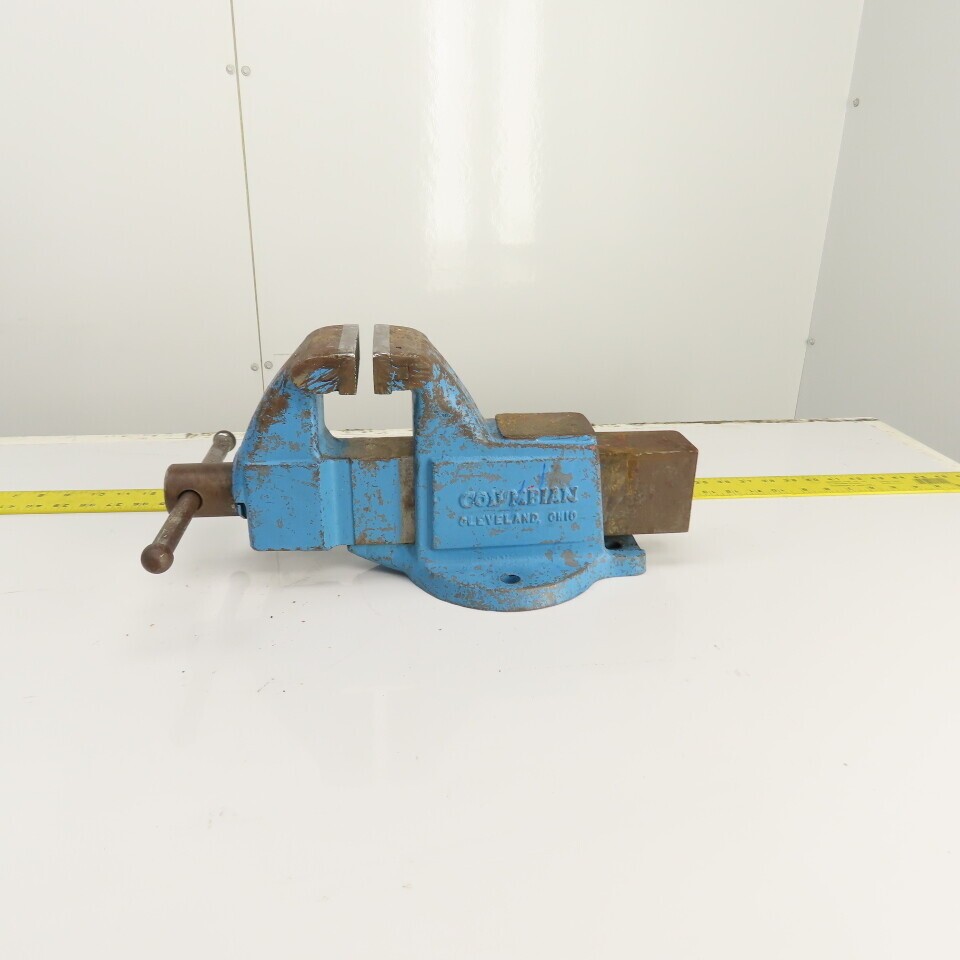 Columbian 4″ Steel Jaw Stationary Machinist Bench Vise 5-3/4″ Open USA Made