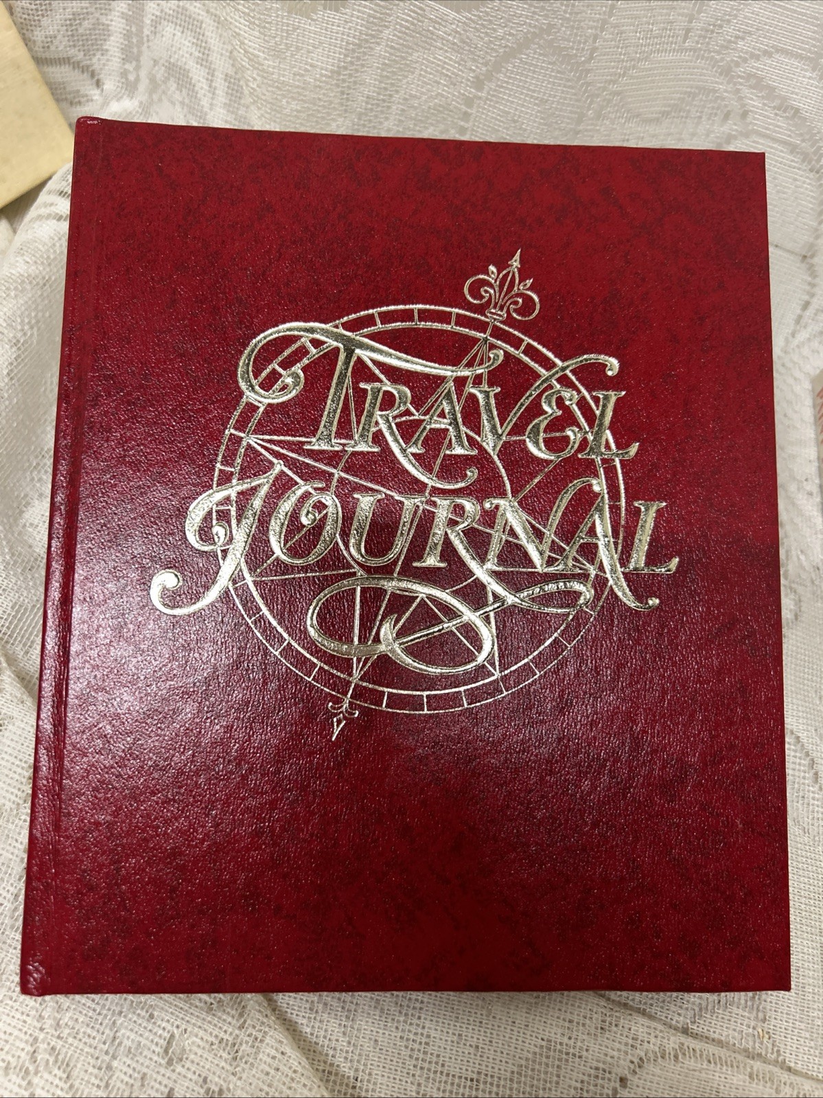 Hallmark Travel Journal Red with Gold lettering Vintage 1975 Hardcover
