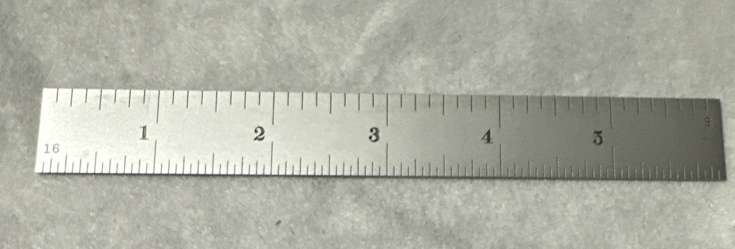 STARRETT 604R Tempered Stainless Steel Rule with Inch Graduations~USA. NEW