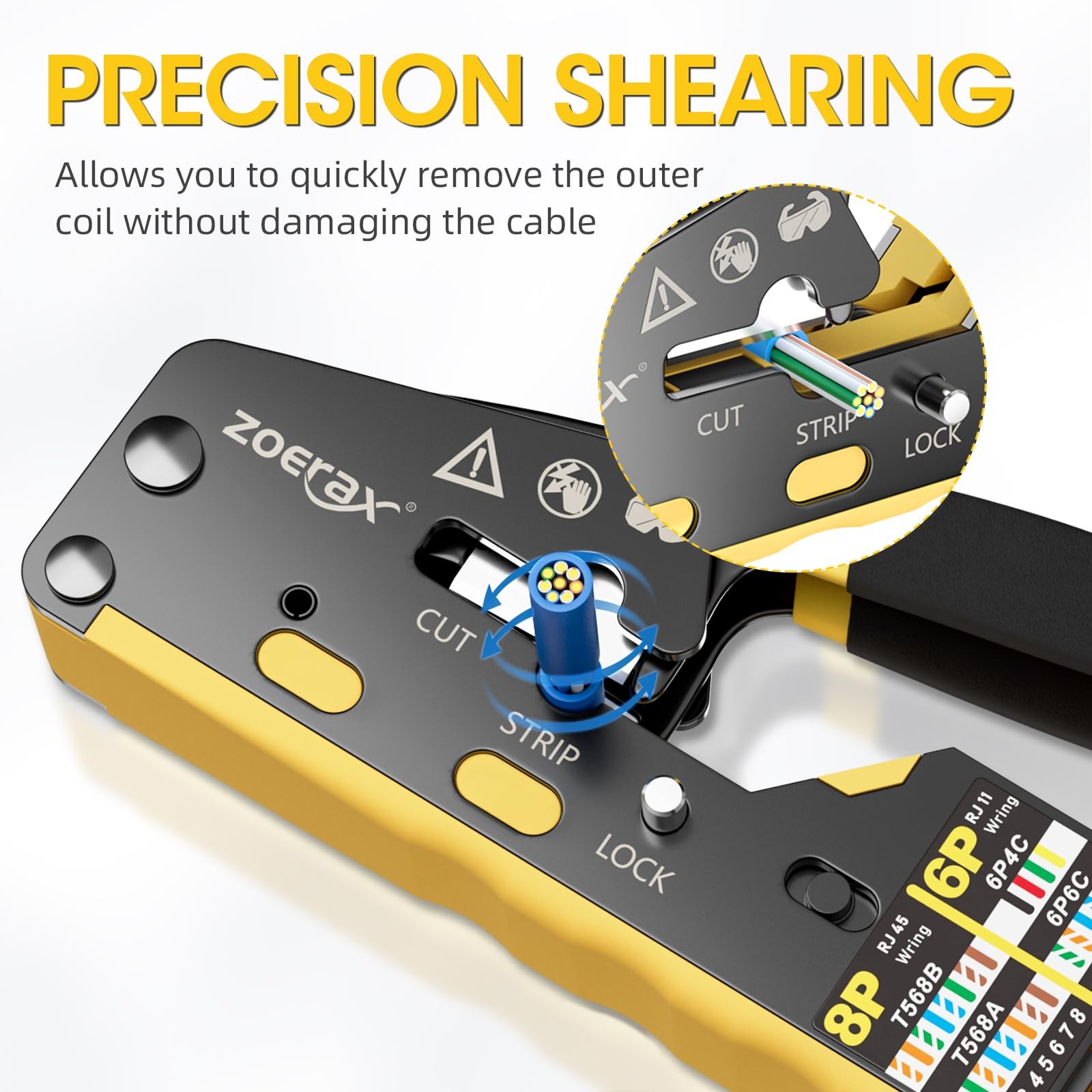 RJ45 Crimping Tool Ethernet Crimp Tool Crimper for RJ11/RJ12 Standard, RJ45 P…