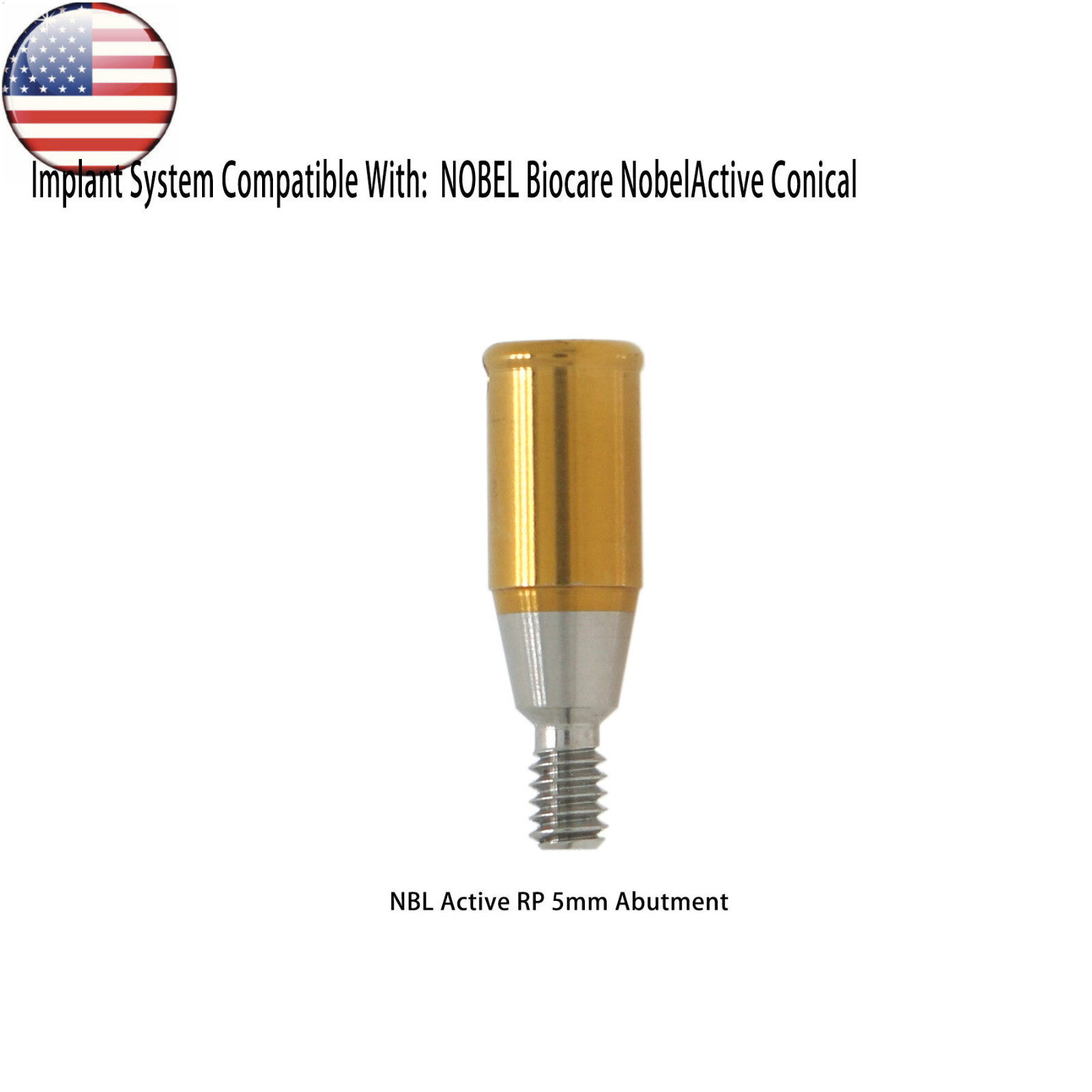 Locator Abutment for Nobel Active Biocare Conical Connection NP/RP 1-5mm Height