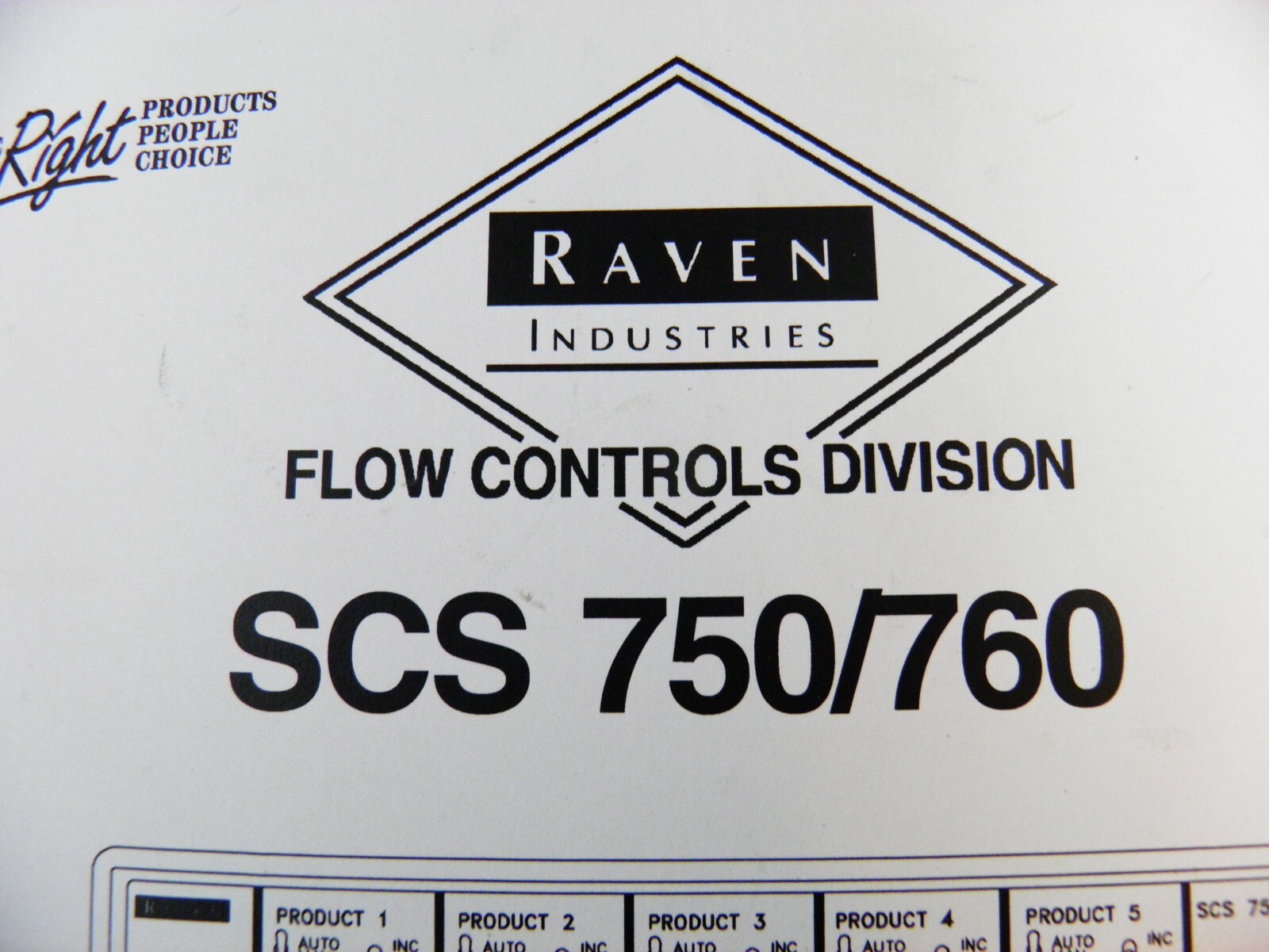 RAVEN SCS750/760 FLOW CONTROL INSTALLATION AND SERVICE MANUAL PARTS LIST