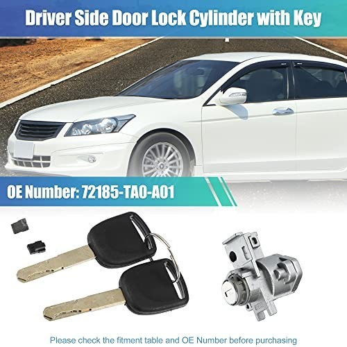 Honda Accord 2008~2012 Front Left Door Lock Cylinder Set with 2 Keys