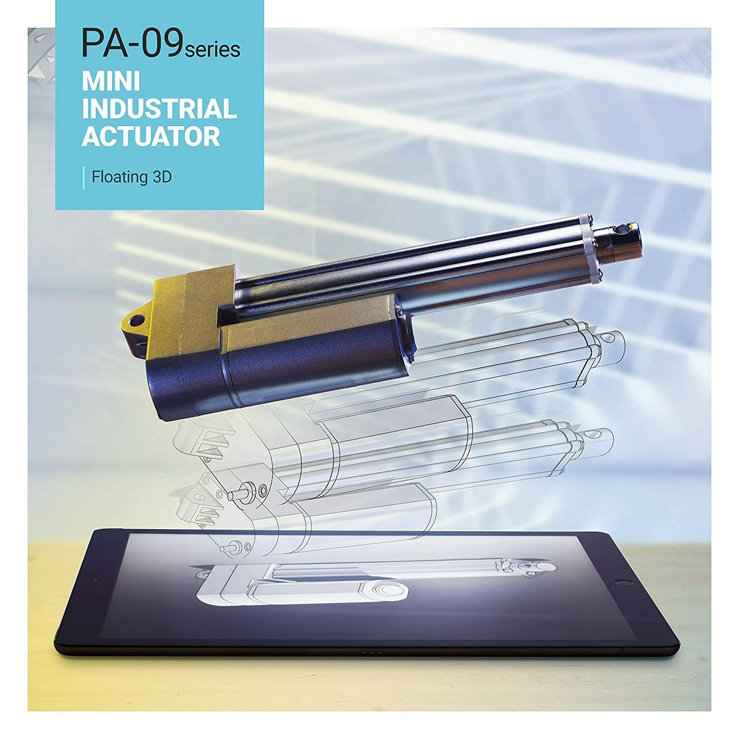 12V Industrial Linear Actuator (2″-40″ stroke, 330 lbs. force) – PA-09 model