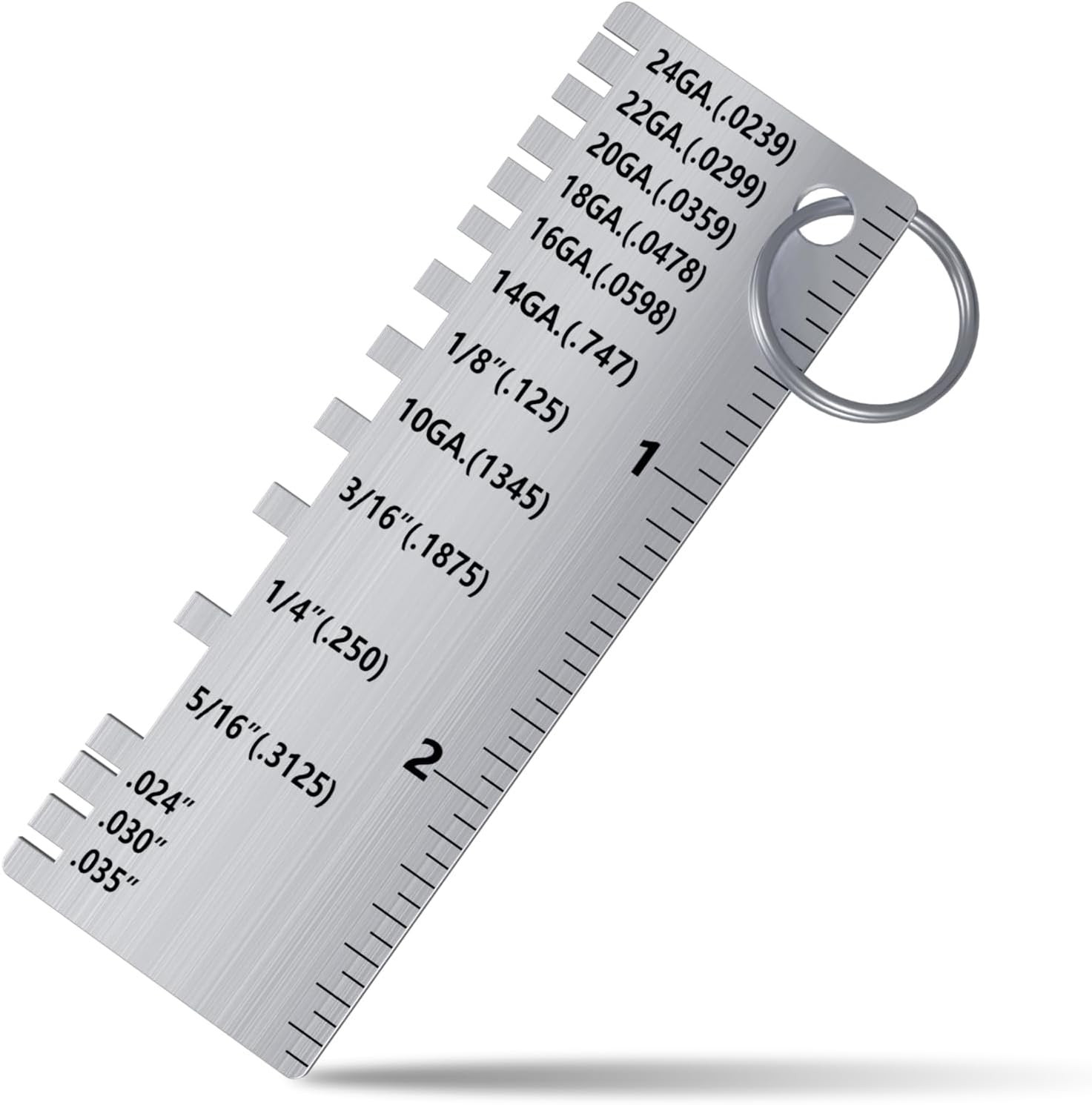 Portable Metal Sheet Thickness Gauge- Stainless Steel Plated Size Inspection Too