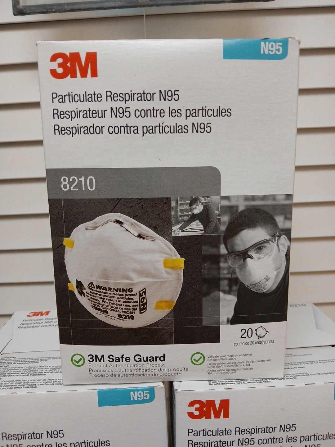 Expired 9/22- 3M 8210 N95 – 7 BOXES – 140 MASKS TOTAL – Respirator Construction