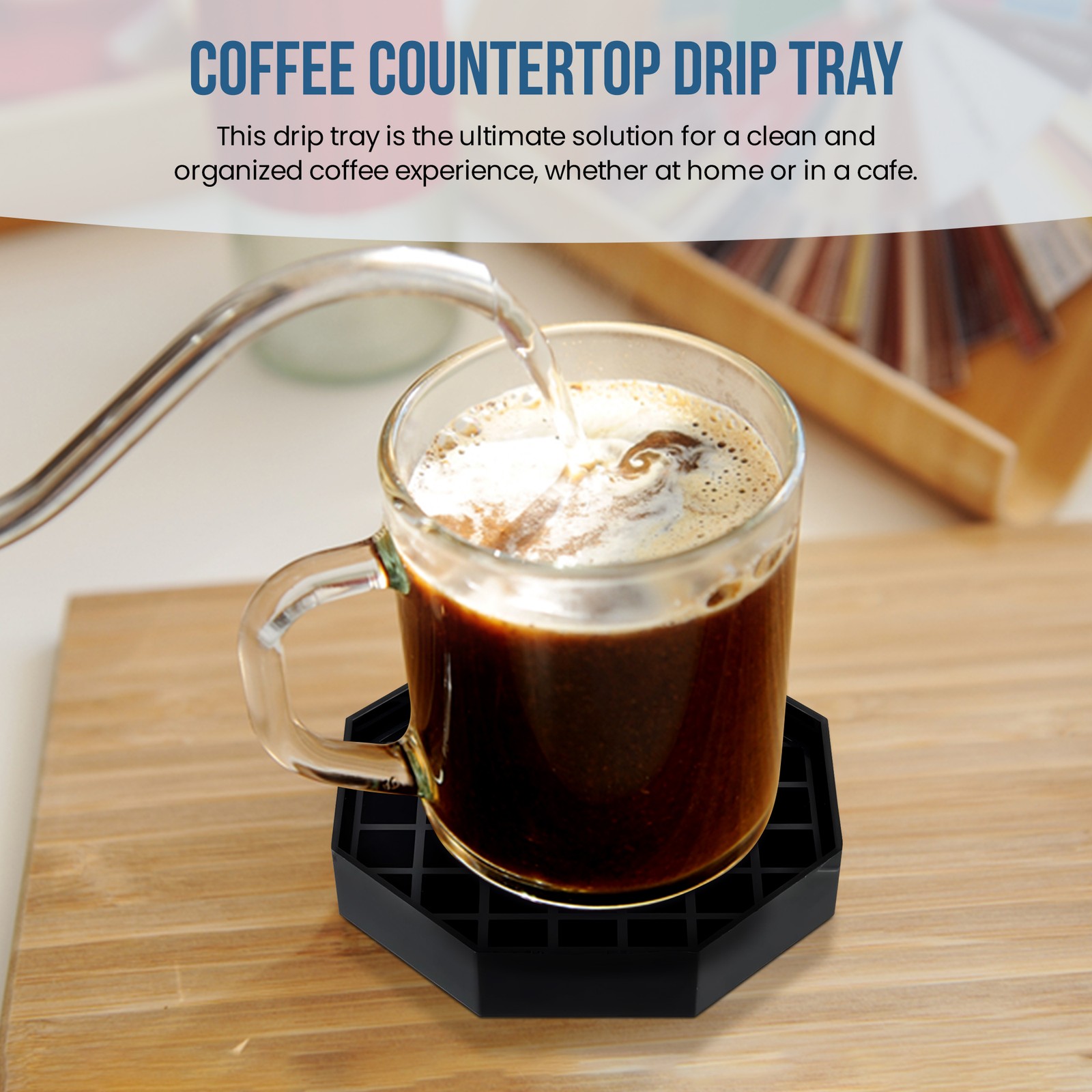 OCS Parts 4-Inch Plastic Coffee Countertop Drip Tray | Dishwasher Safe