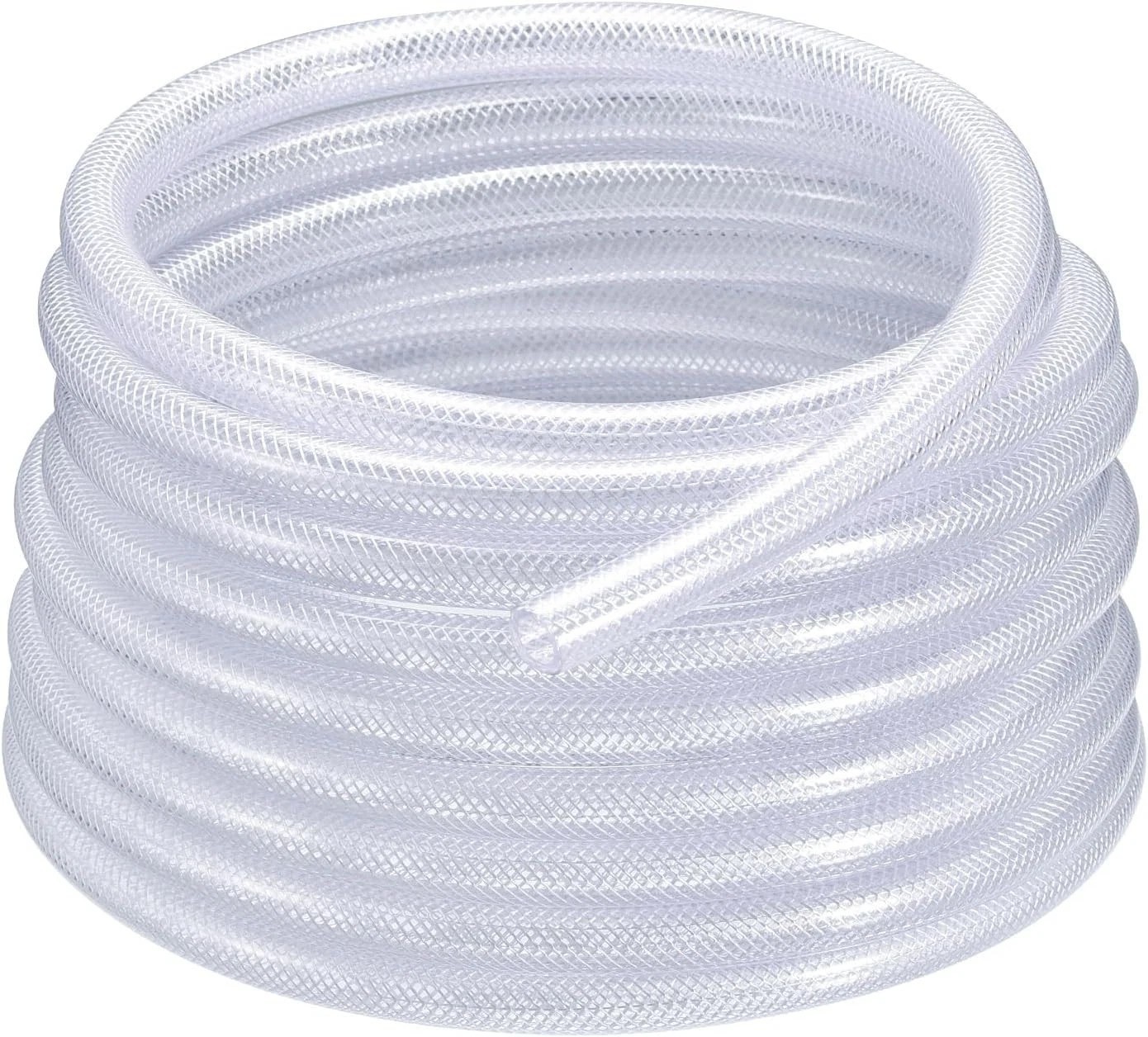 3/8″ ID x 5/8″ OD 50 Ft PVC Tube Braided Reinforced Tubing Flexible Hose Pipe…