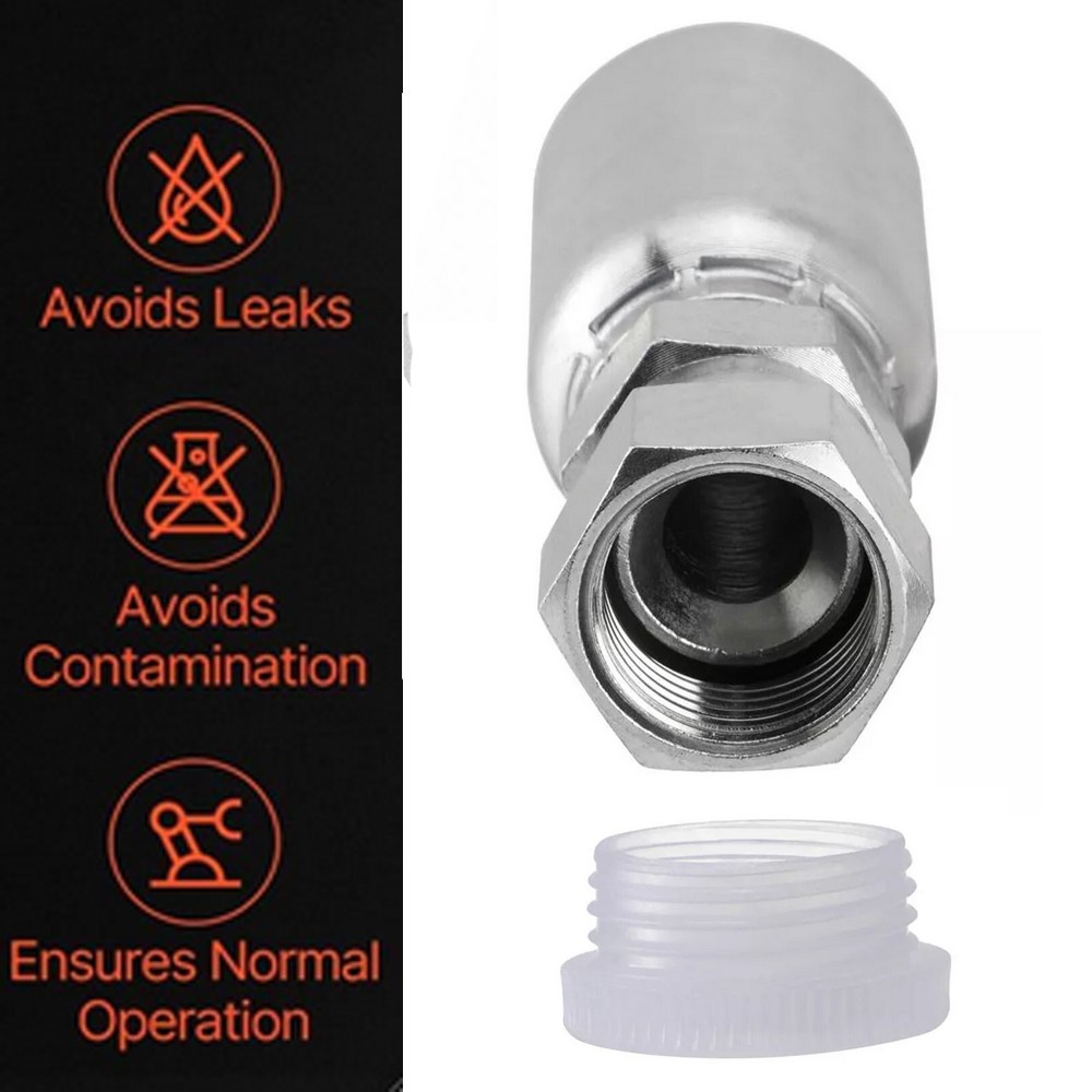 12 Pack 3/8″ Hydraulic Hose End Fittings: 3/8″ I.D. Hose x 3/8″ JIC 37° Female