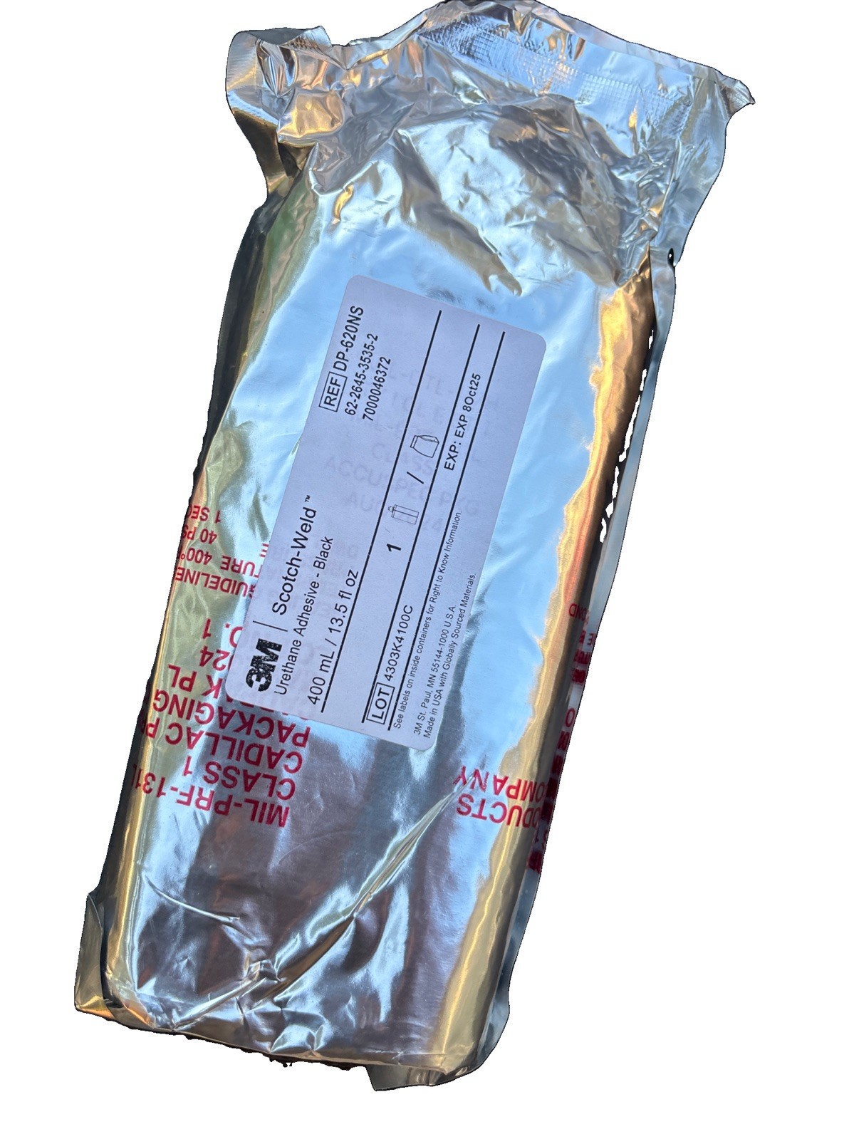 3M Scotch-Weld Urethane Adhesive DP-620NS Black 400 mL 13.5 fl oz New Exp25
