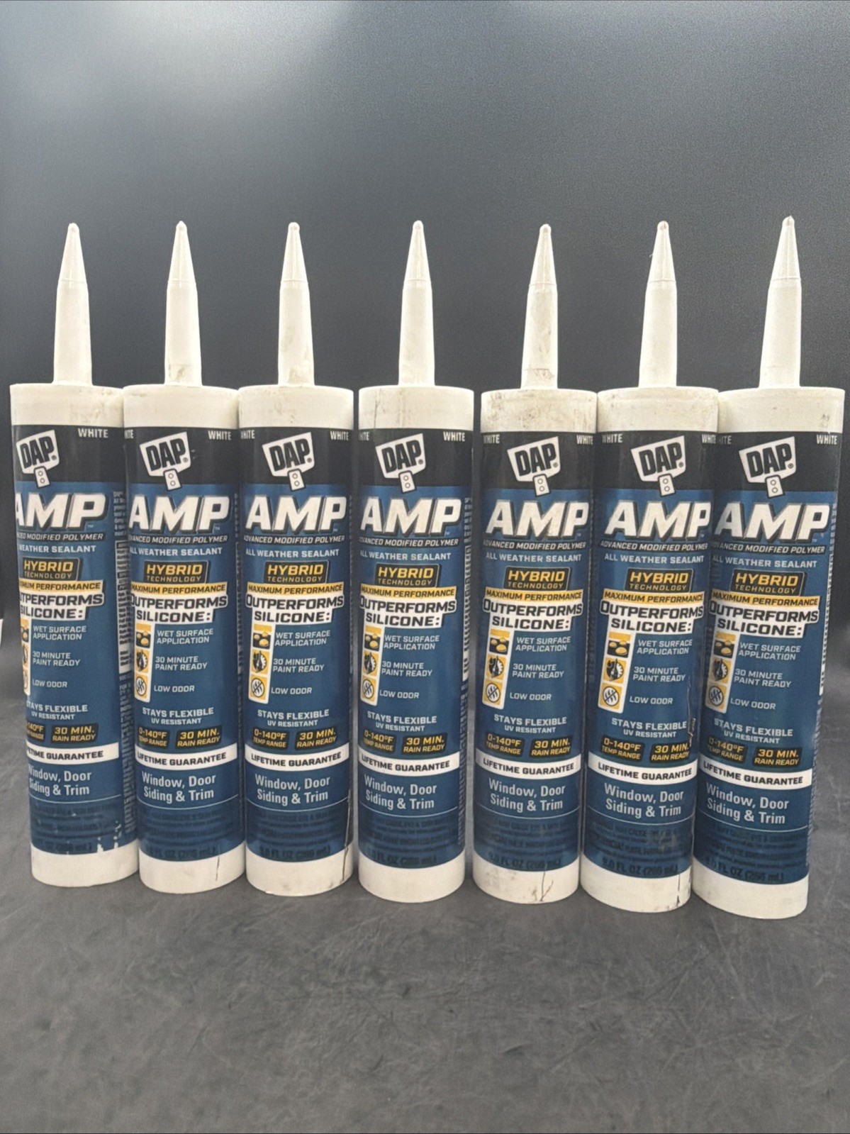 DAP AMP 9 Oz. Advanced Modified Polymer All Weather Window,Door, & Siding- QTY 7