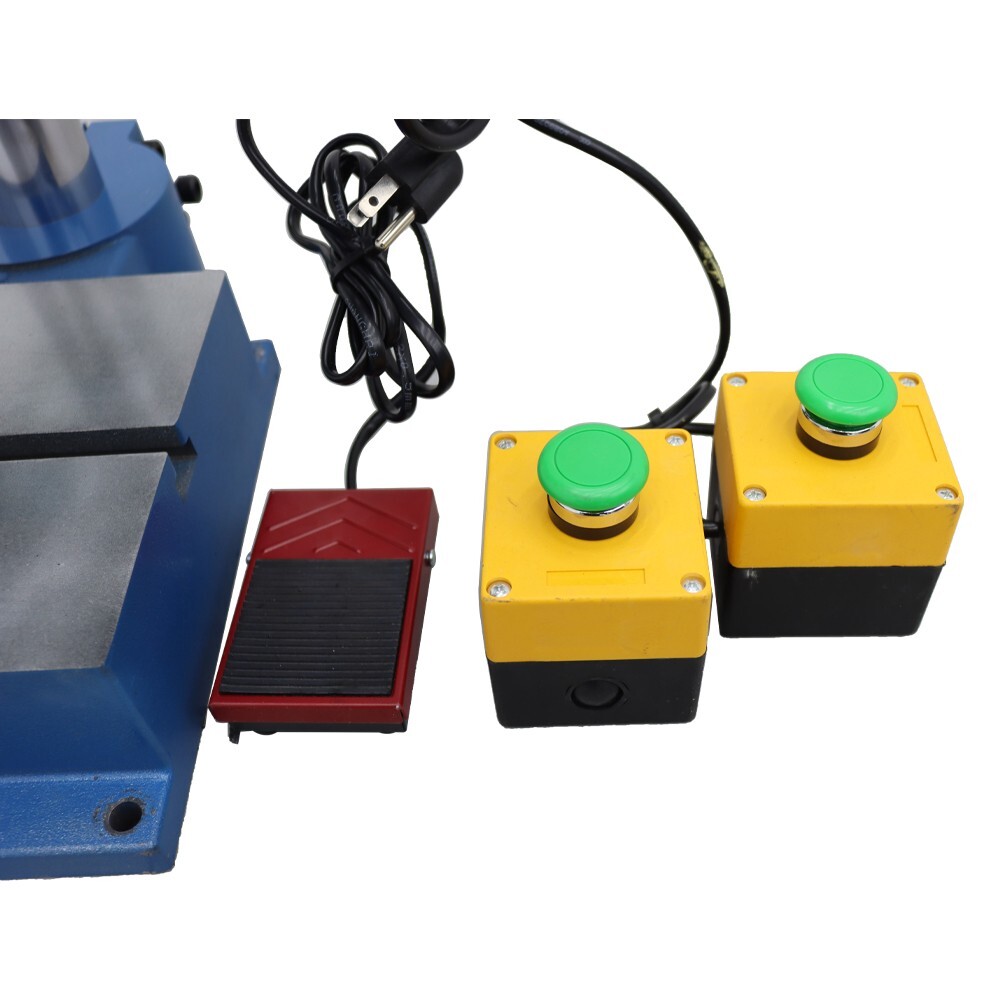 2205Lbs Pneumatic Punch Press Machine Hole Puncher 110V 3.9-1.9in Two Controller
